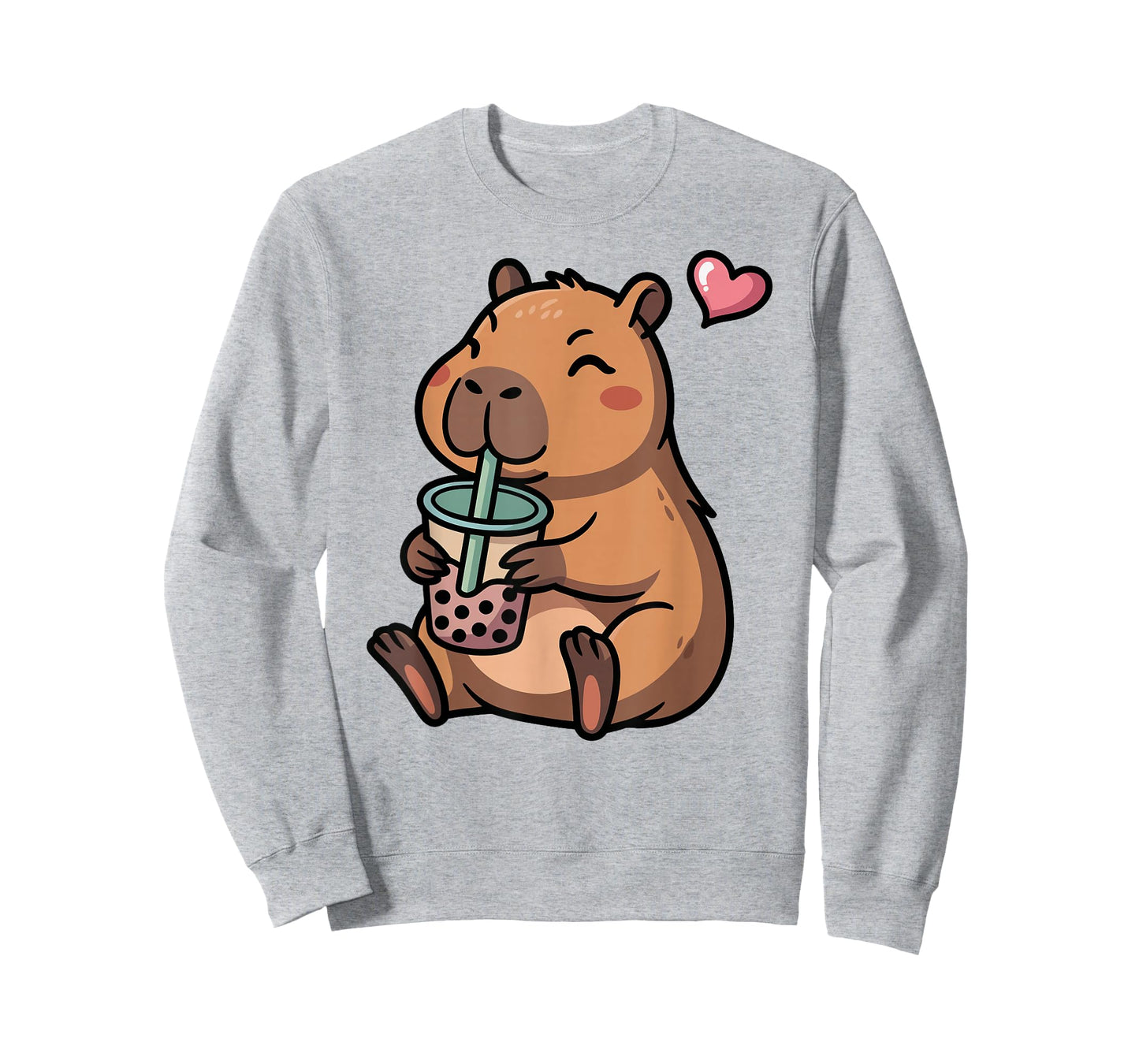 Cute Capybara Boba Bubble Tea Kawaii Capybara Girls Kids T-Shirt