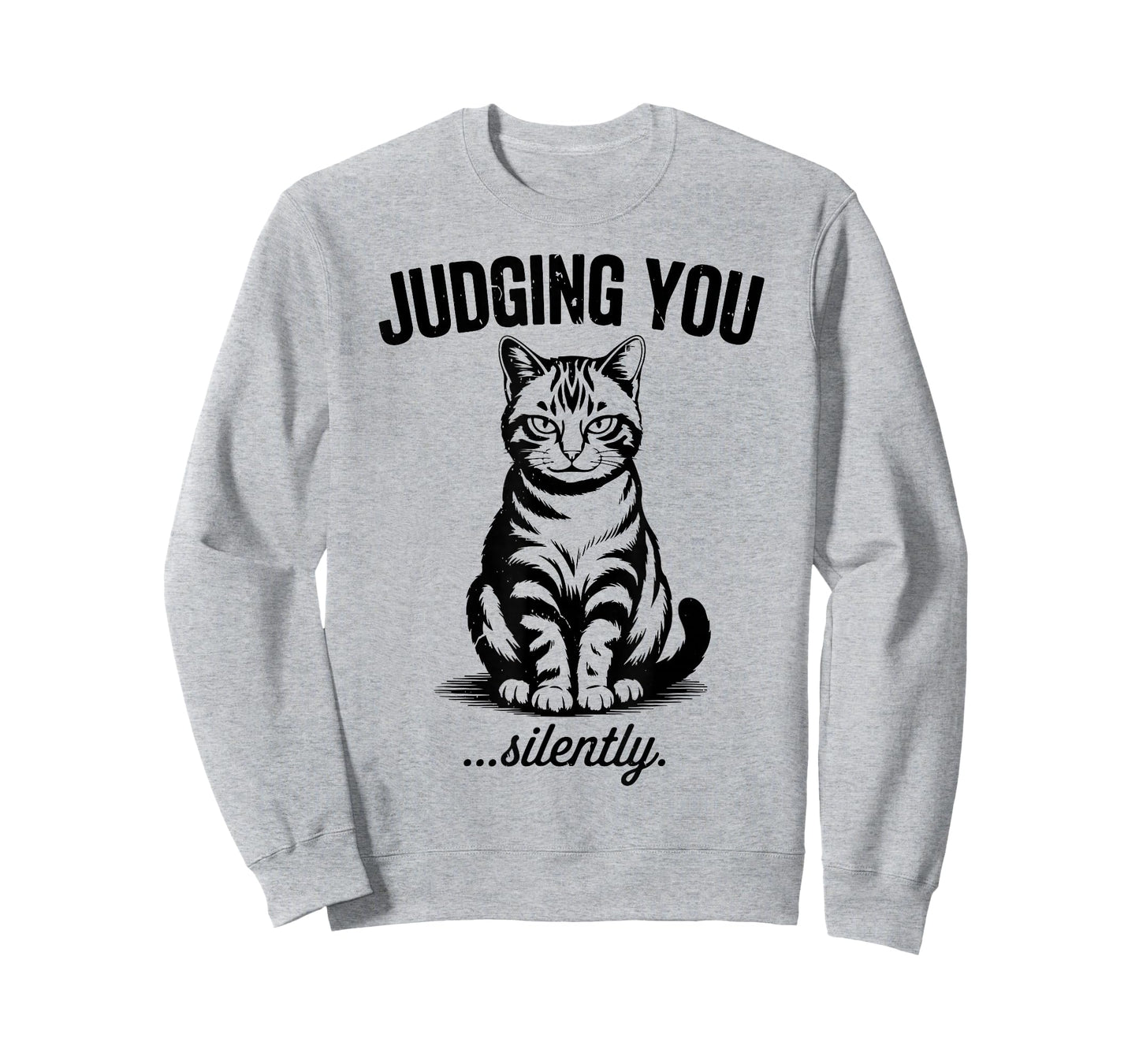 Funny Cat I'm Silently Judging You Daddy Tabby Cat Mom Dad T-Shirt