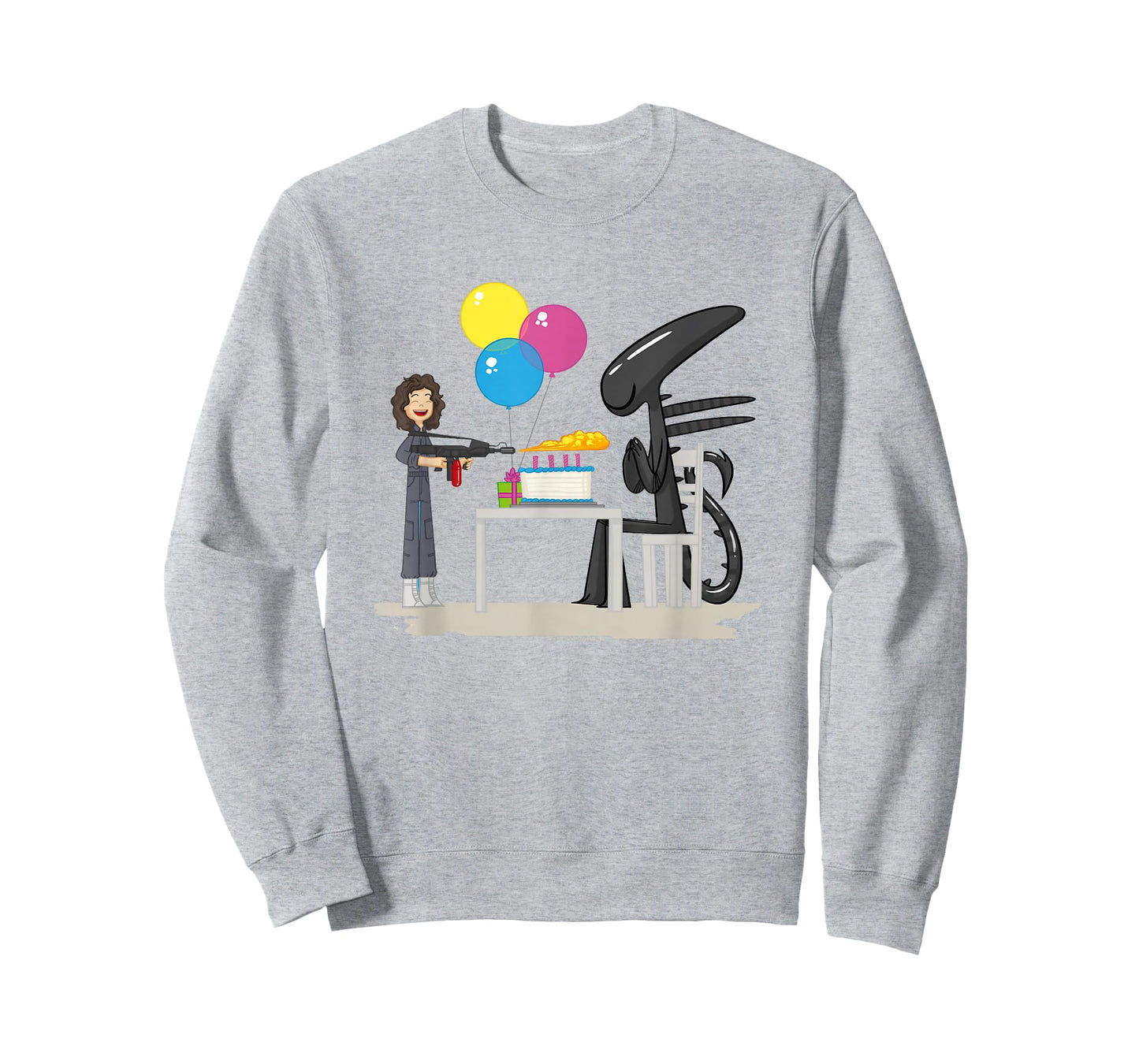 Aliens Happy Birthday Xen Cute Animated Big Chest Logo T-Shirt