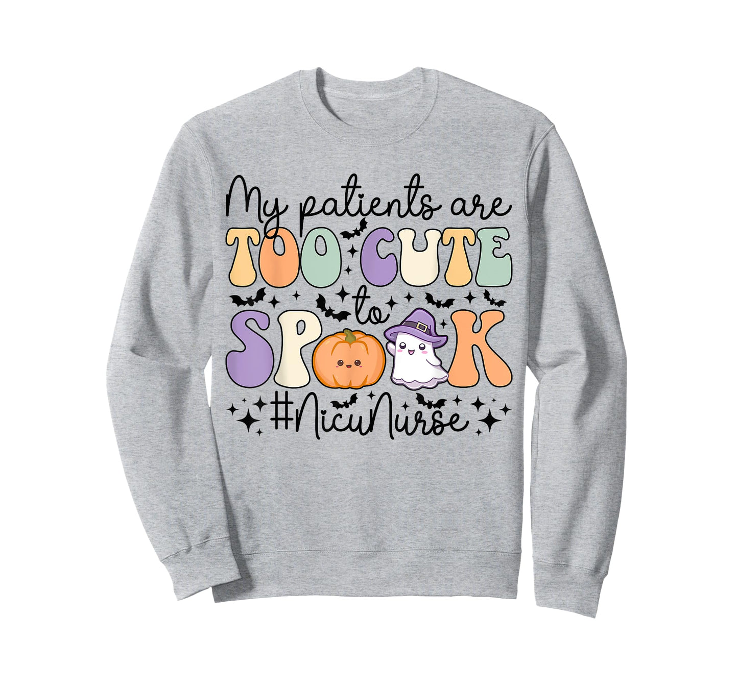 Too Cute To Spook NICU Nurse Spooky NICU Nurse Halloween T-Shirt