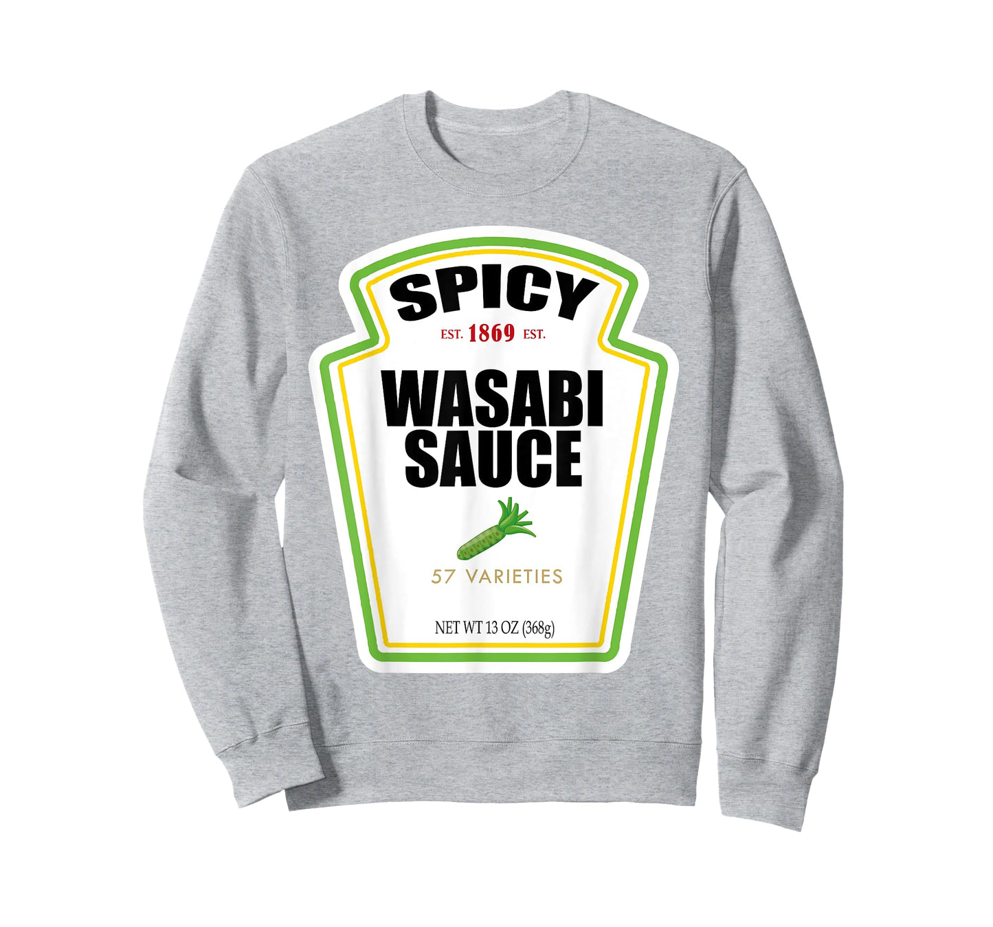 Spicy Wasabi Sauce Bottle Label Funny Halloween Costume T-Shirt
