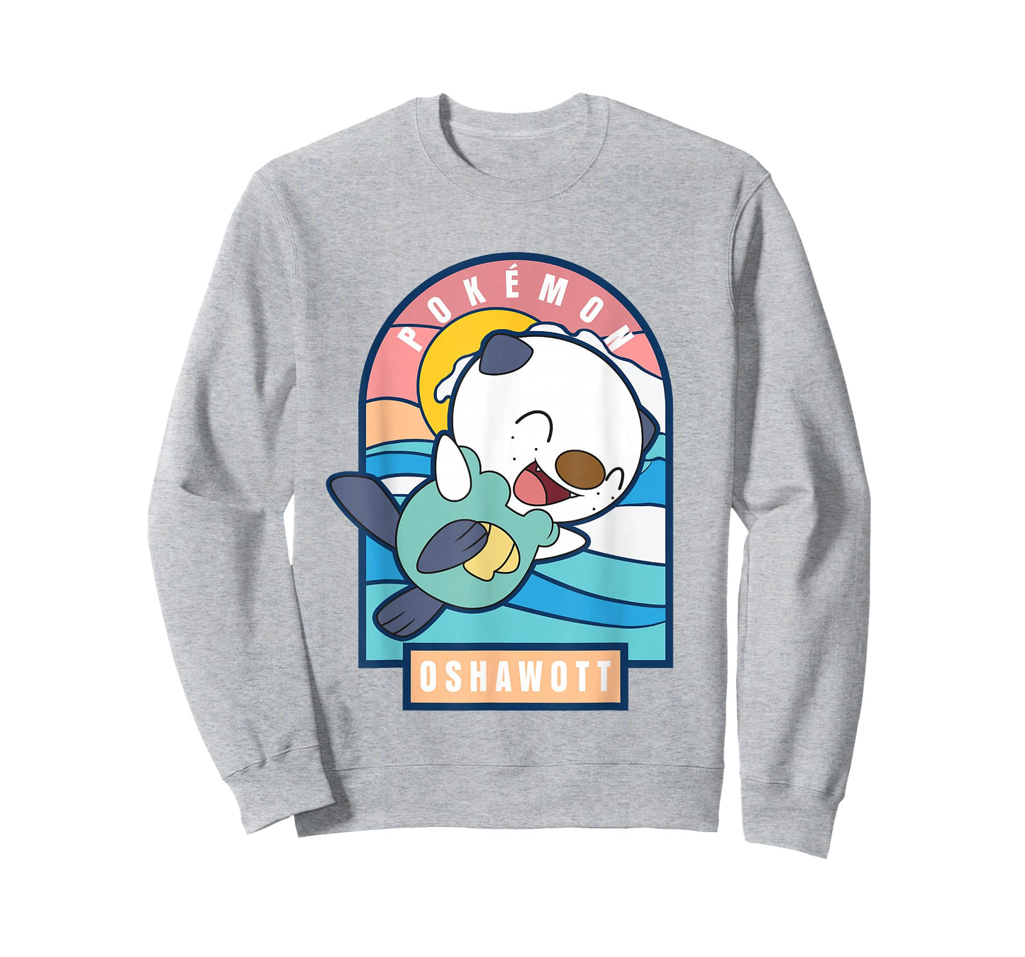 Pokémon Cute Happy Playful Oshawott Colorful Chest Poster T-Shirt