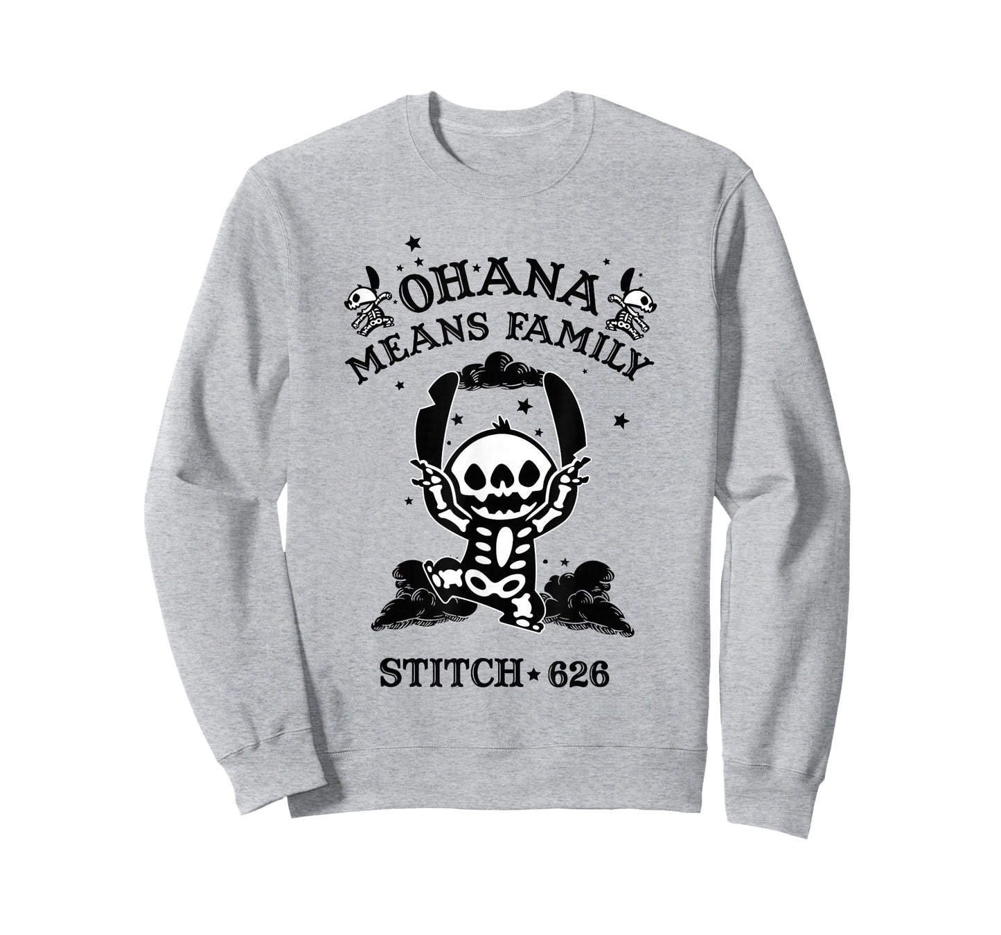 Disney Lilo & Stitch Halloween Ohana Means Family Skeleton T-Shirt