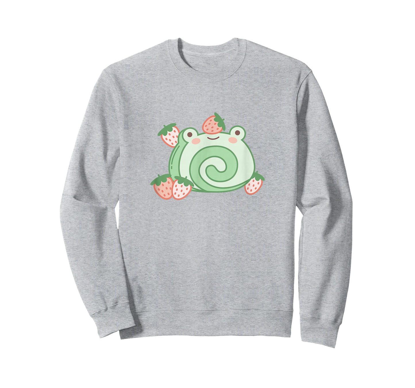 Cute Frog Strawberry Cake Kawaii Aesthetic Pink T-Shirt
