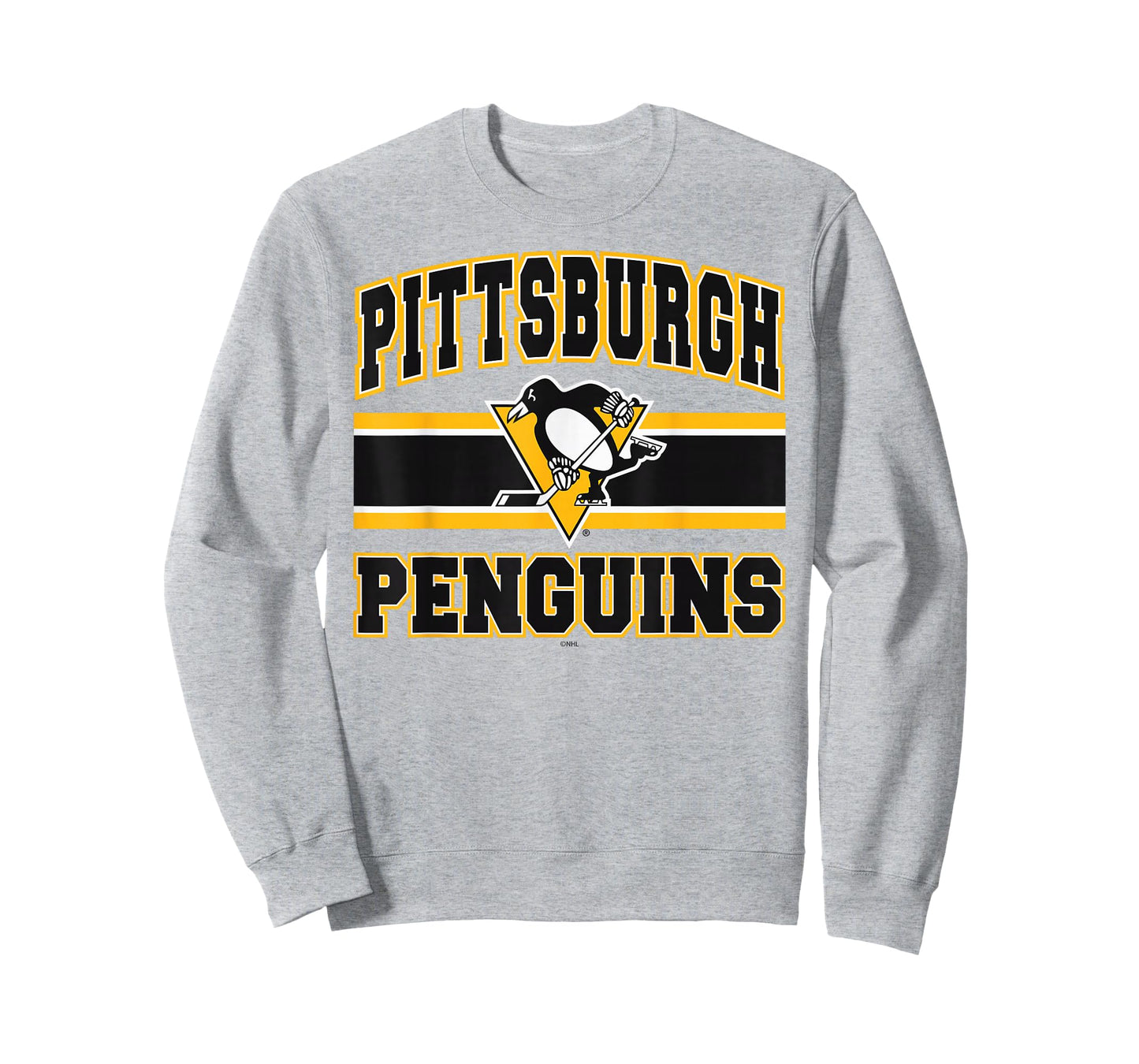 Pittsburgh Penguins Stripe Gray Officially Licensed T-Shirt