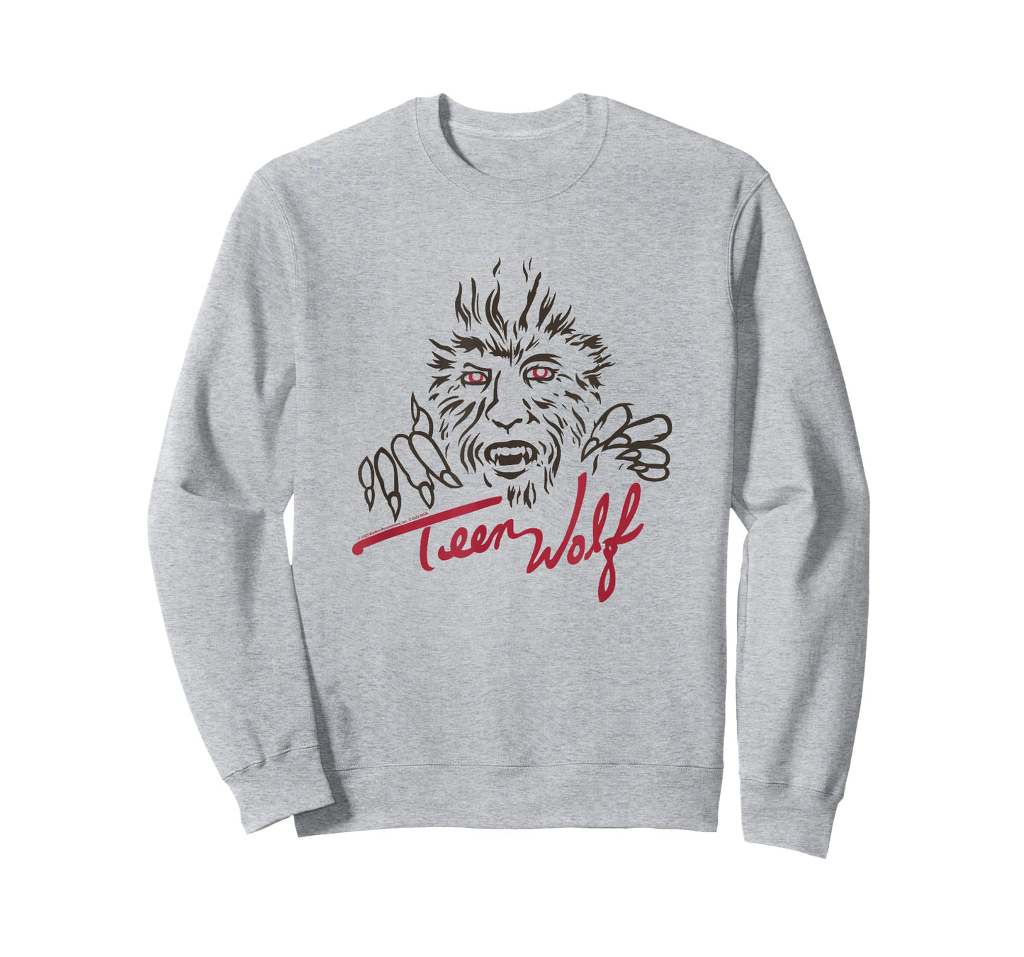 Teen Wolf Retro Vintage Eighties Werewolf Line Art Logo T-Shirt