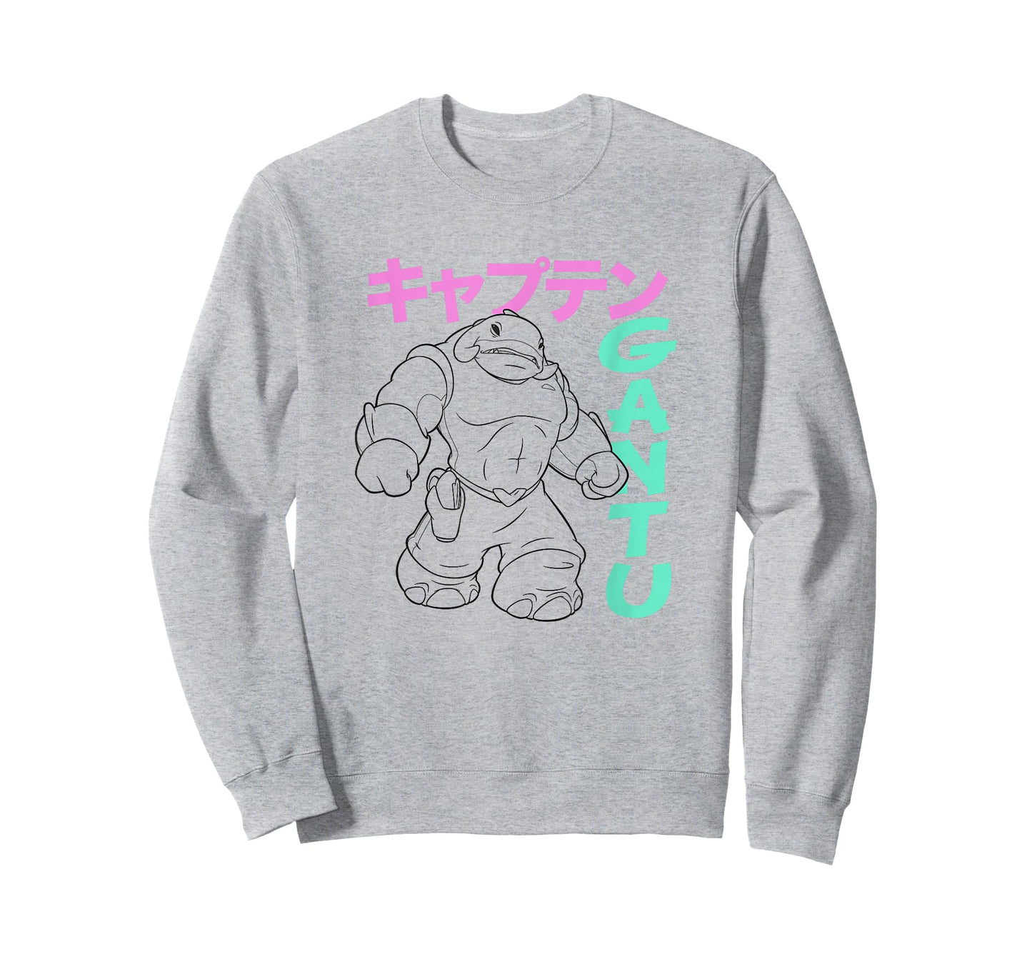 Disney Lilo & Stitch Retro Captain Gantu Line Art Kanji T-Shirt