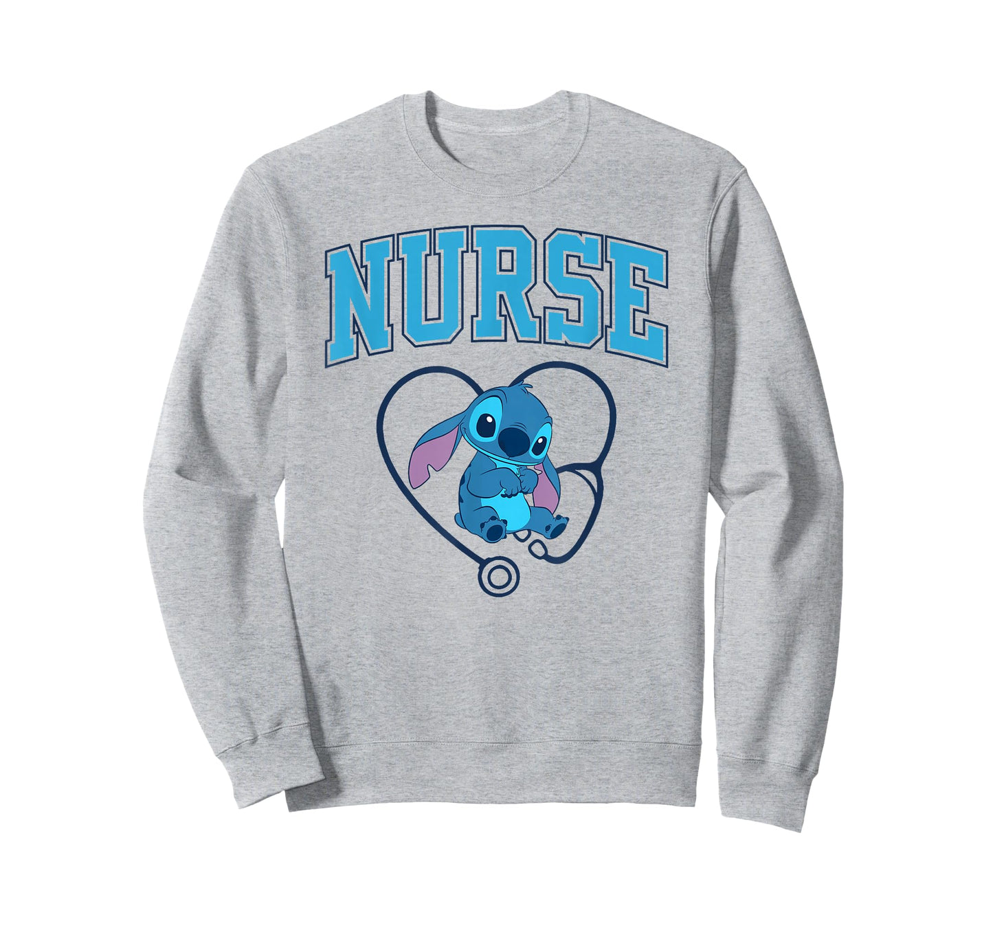 Disney Lilo & Stitch Proud Nurse Career Varsity Style T-Shirt