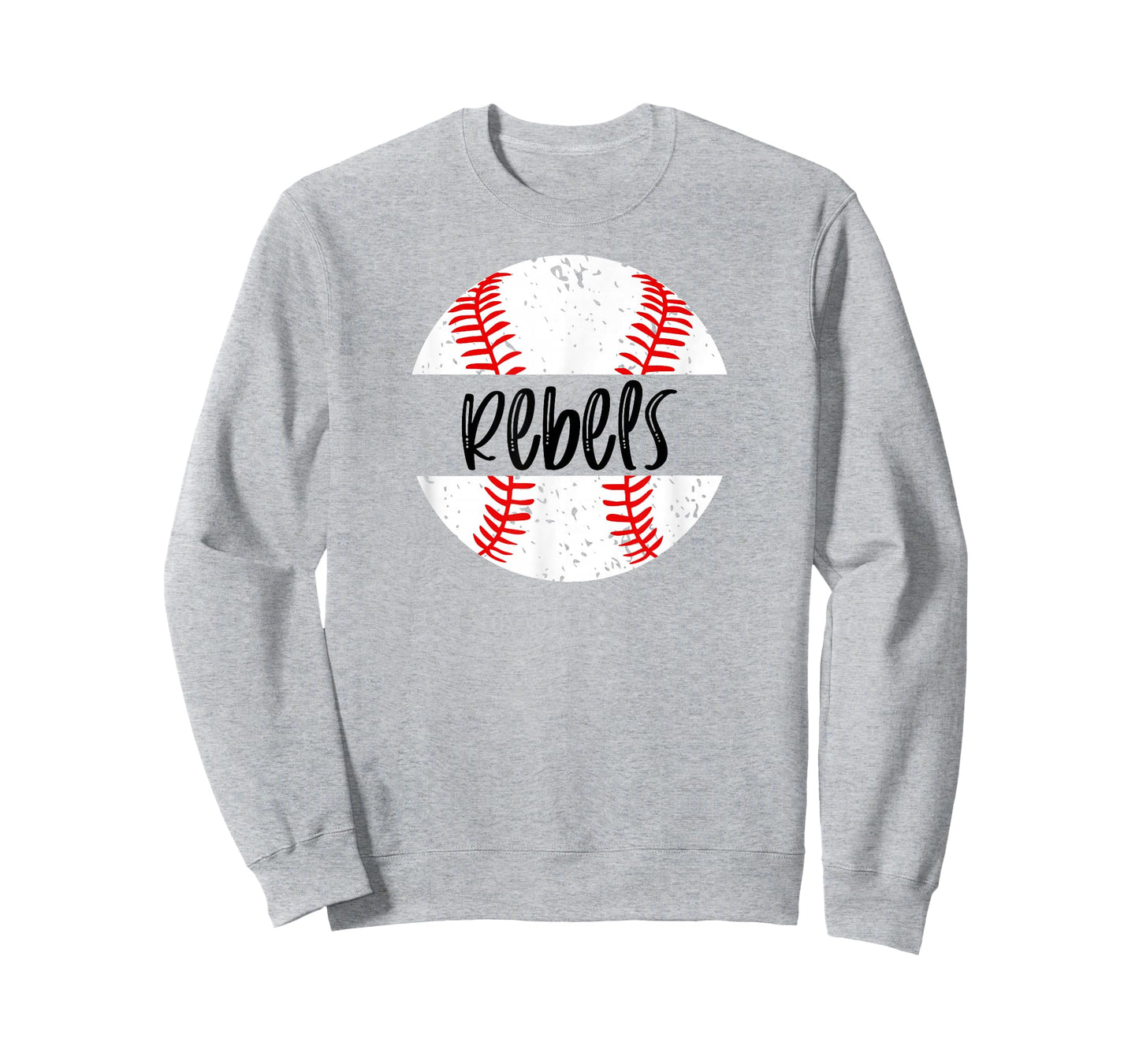 Rebels Baseball Team Mascot School Spirit Game Day T-Shirt