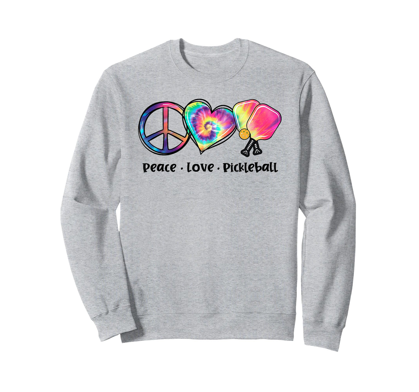 Tie Dye Peace Love Pickleball Lovers Cute Pickleball T-Shirt