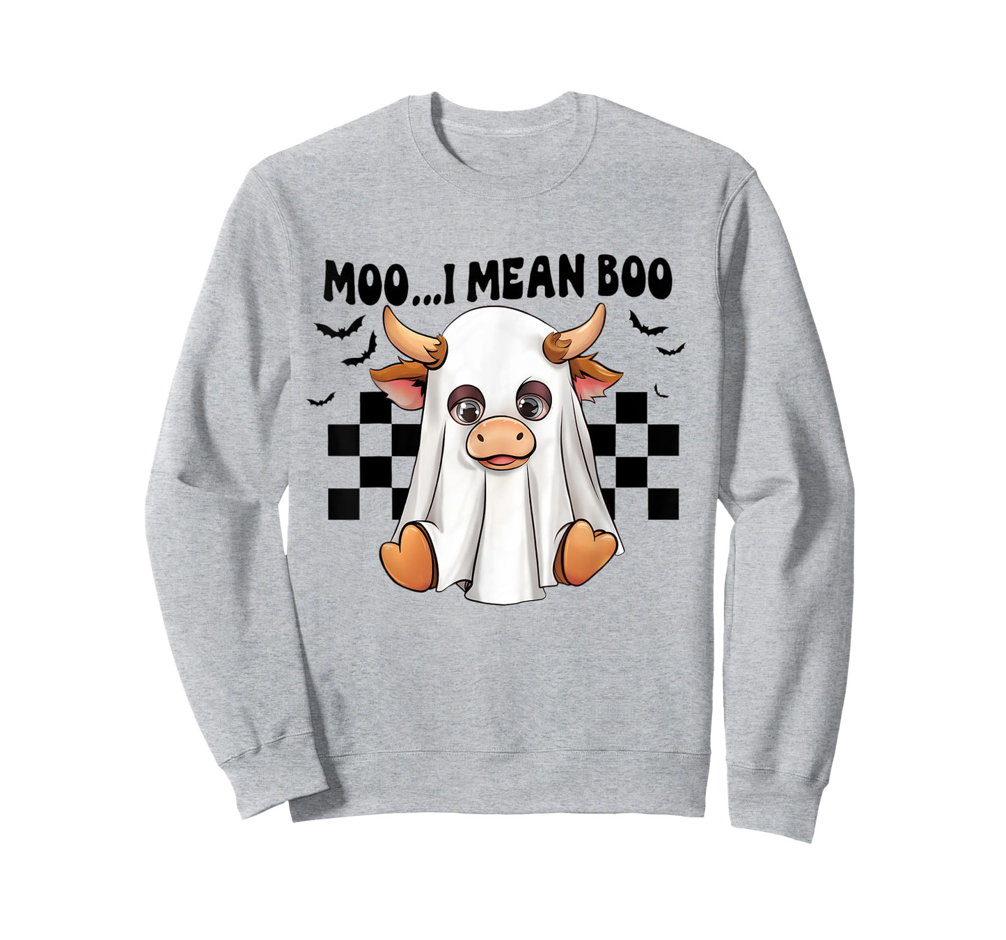 Moo I Mean Boo Ghost Cow Funny Halloween Costume Cow Lover T-Shirt