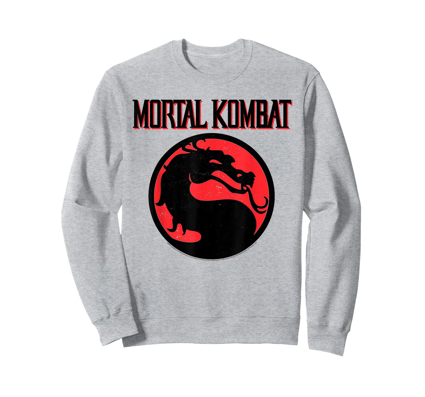 Mortal Kombat Vintage Black and Red Dragon Logo Video Game T-Shirt
