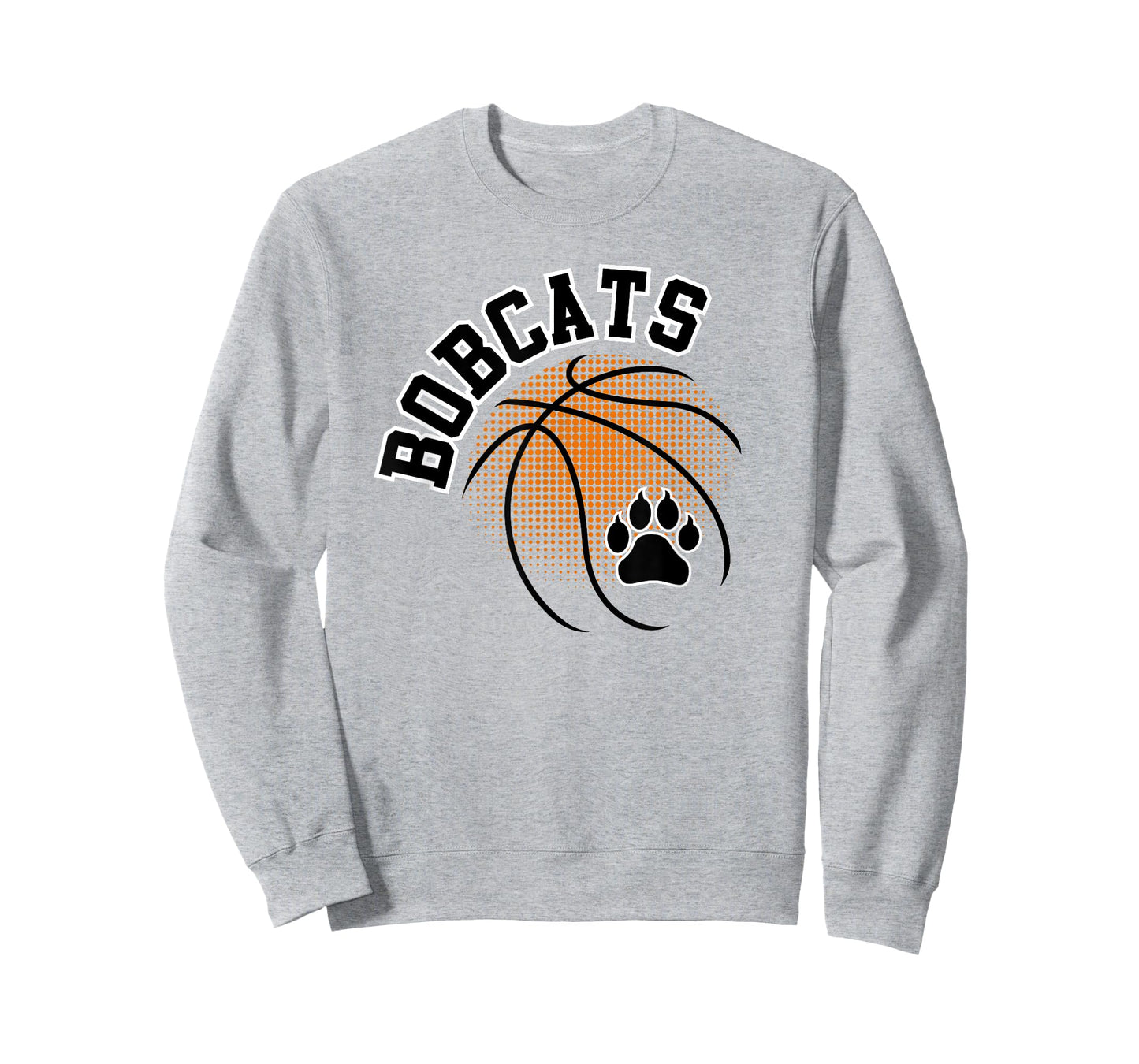 Bobcats Basketball Paw Print Game Day Mascot School Spirit T-Shirt