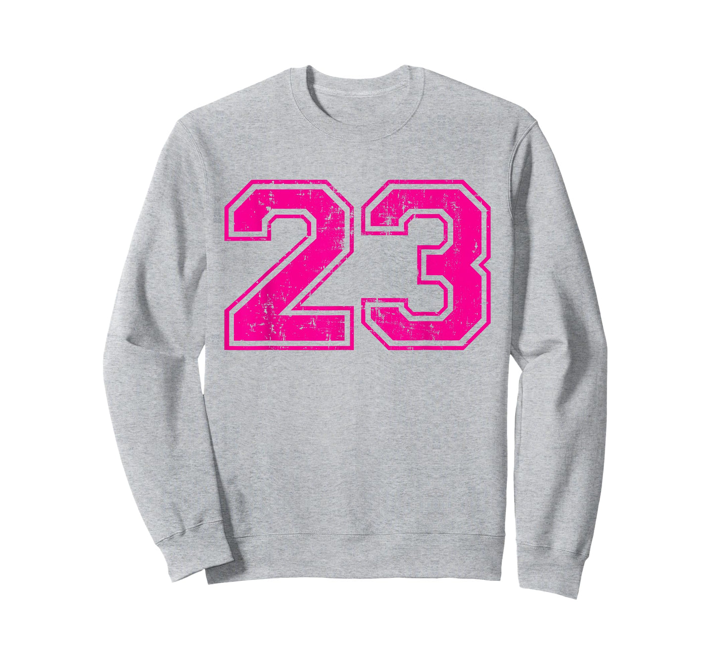 Number 23 Varsity Distressed Vintage Sport Team Player's T-Shirt
