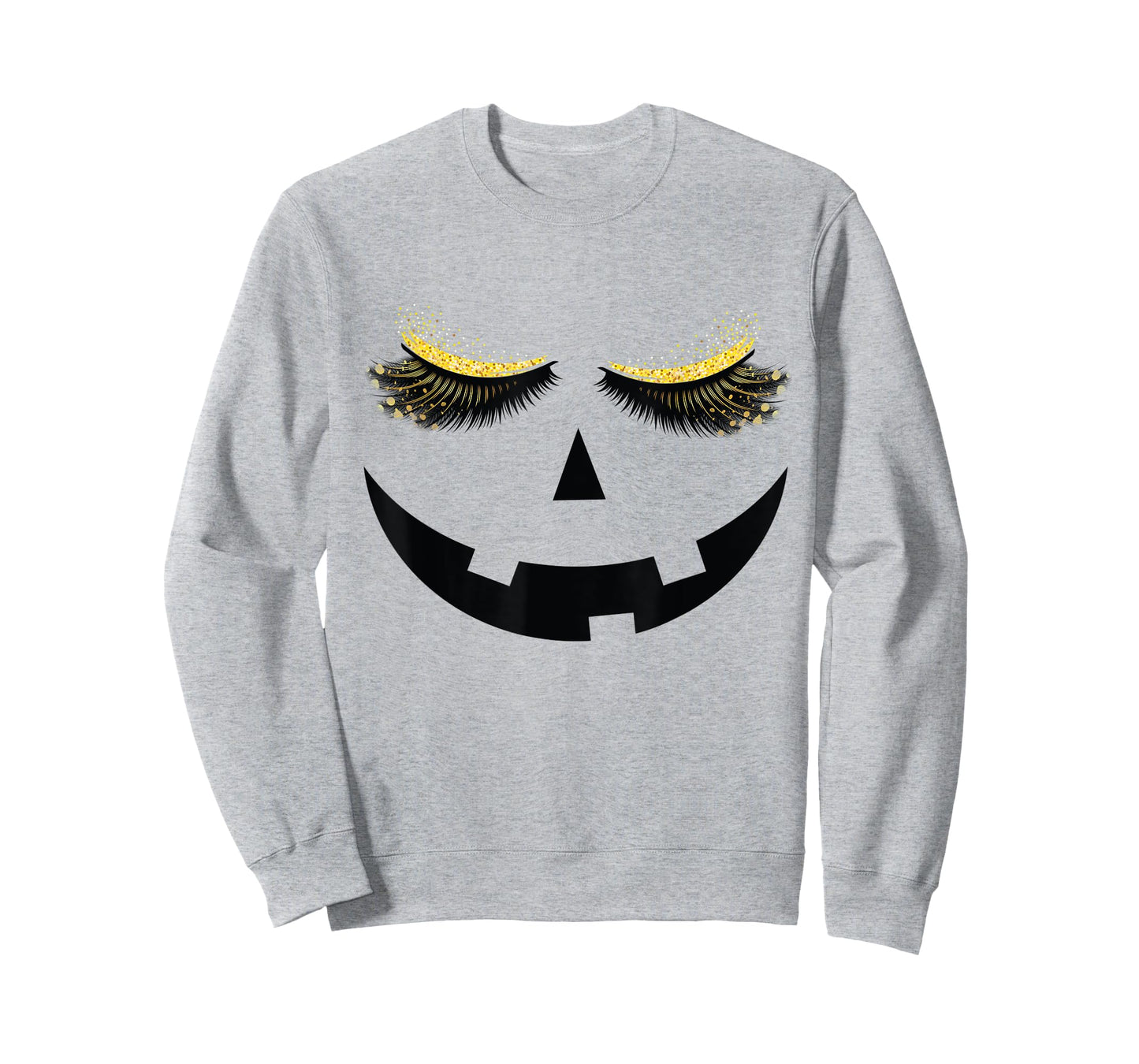 Halloween Pumpkin Beautiful Eyelashes Jack o Lantern Women T-Shirt
