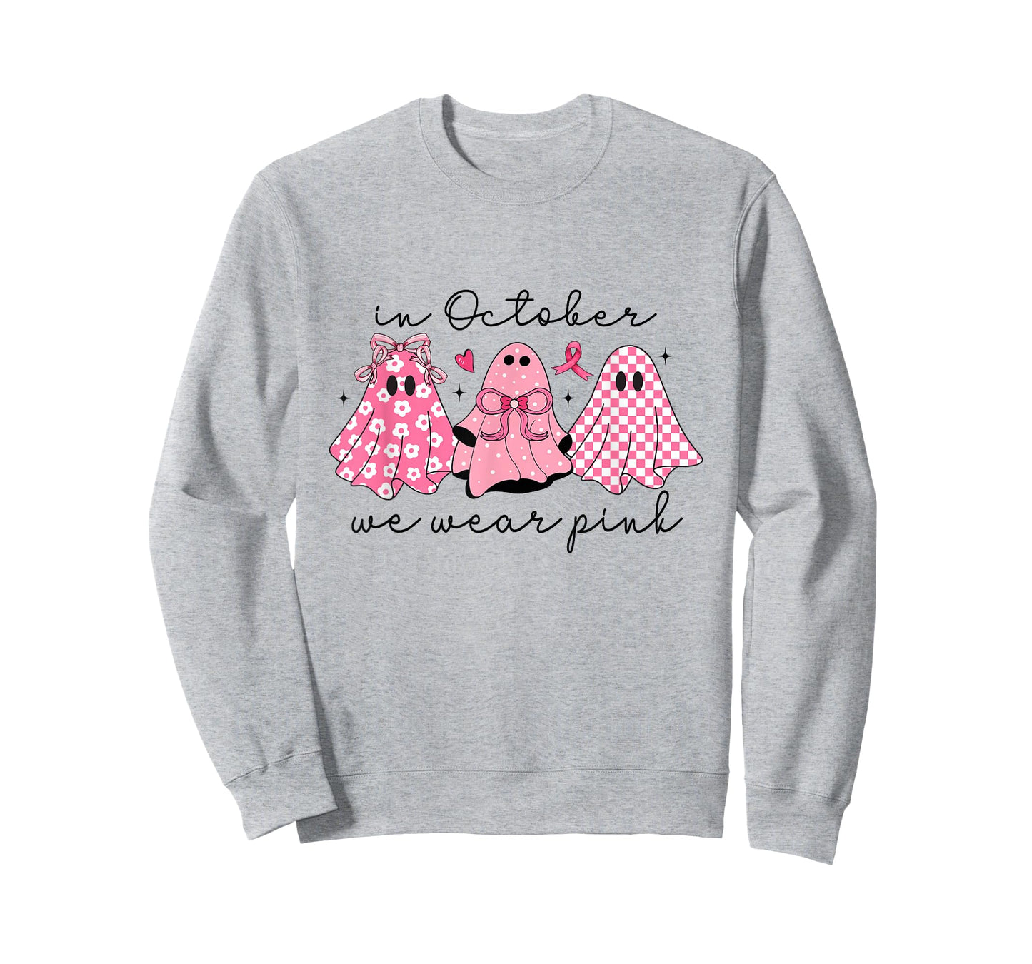 In October We Wear Pink Cute Ghost Women's T-Shirt