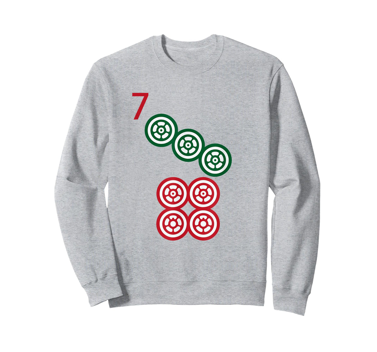 Chinese Mah Jong Dots Pinzu Seven Tile Mahjong Costume T-Shirt