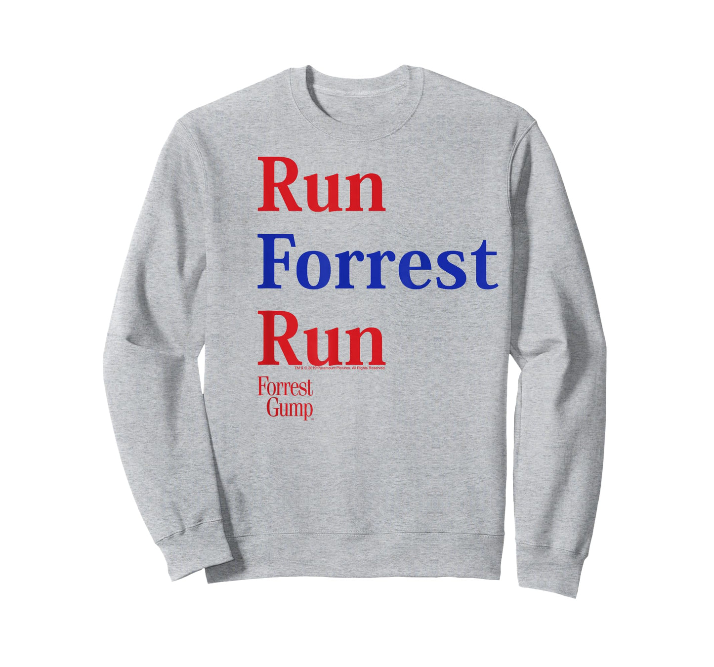 Forrest Gump Run Forrest Run Red and Blue Title Logo T-Shirt