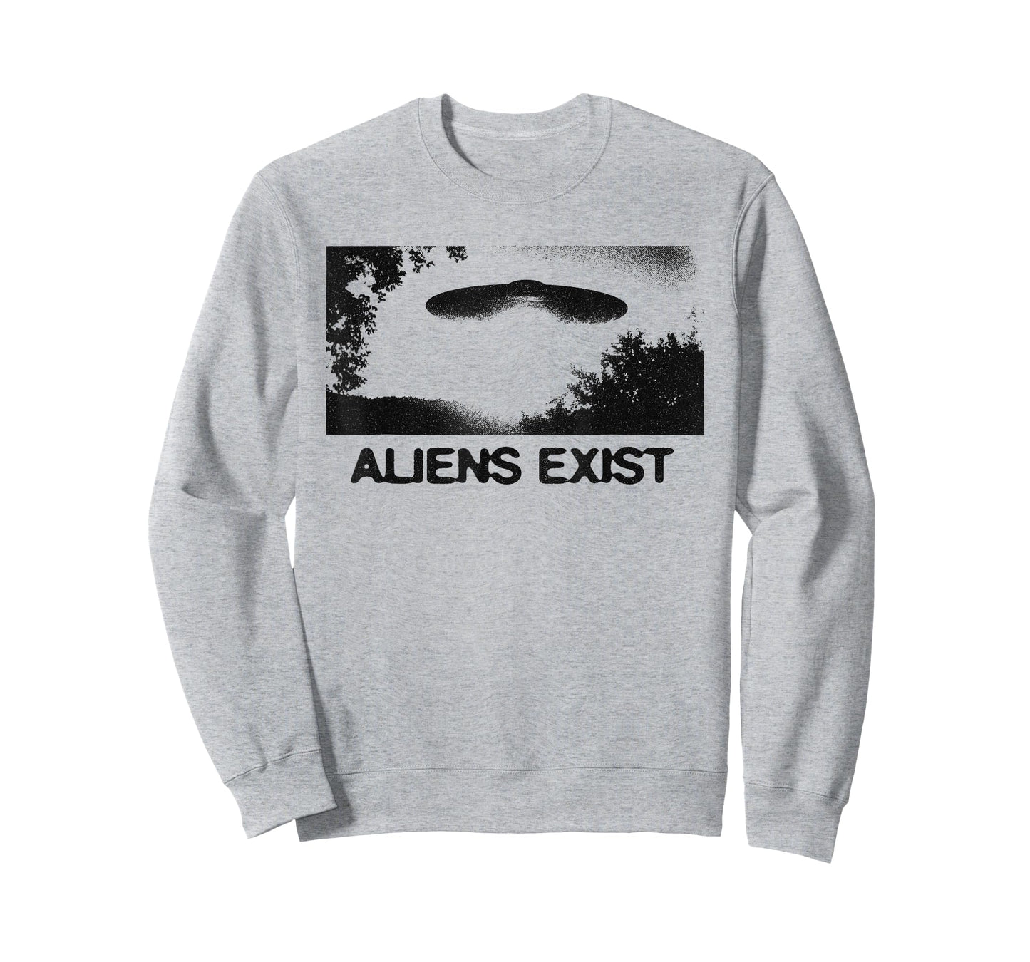 Aliens Exist UFO Sighting Retro Sci-Fi Graphic Tee T-Shirt