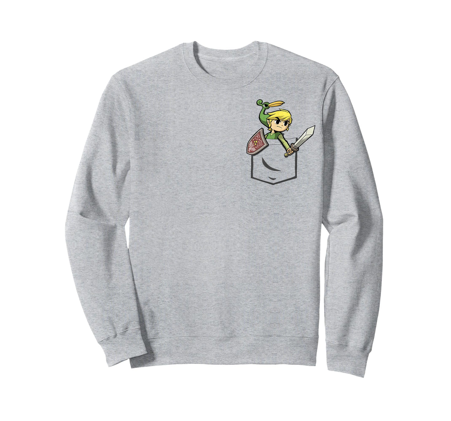 Nintendo Zelda Classic Cute Link Faux Pocket Art T-Shirt T-Shirt