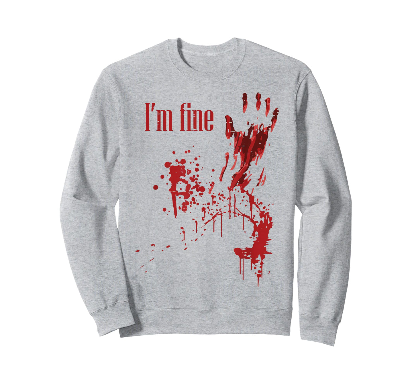 I'm Fine Bloody Funny Halloween Costume Men Women Kids T-Shirt