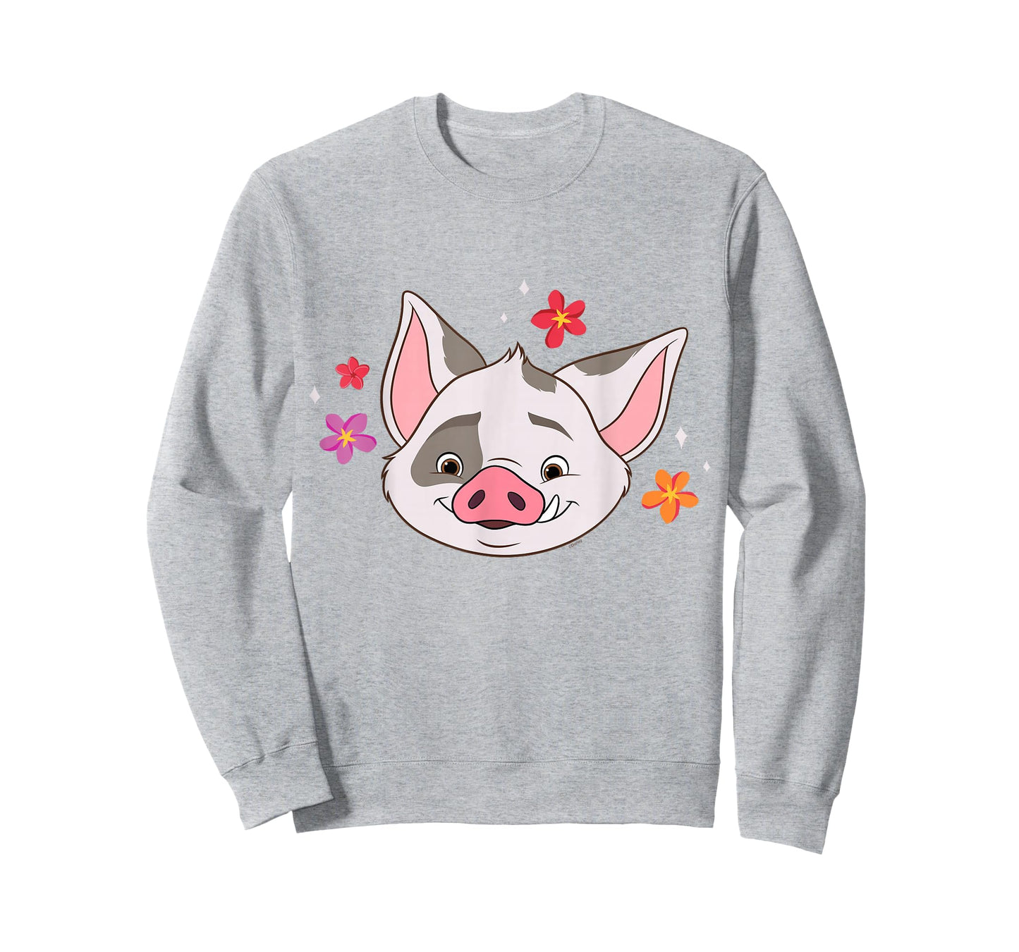 Disney Moana 2 Big Face Pua Tropical Flowers Cute Costume T-Shirt