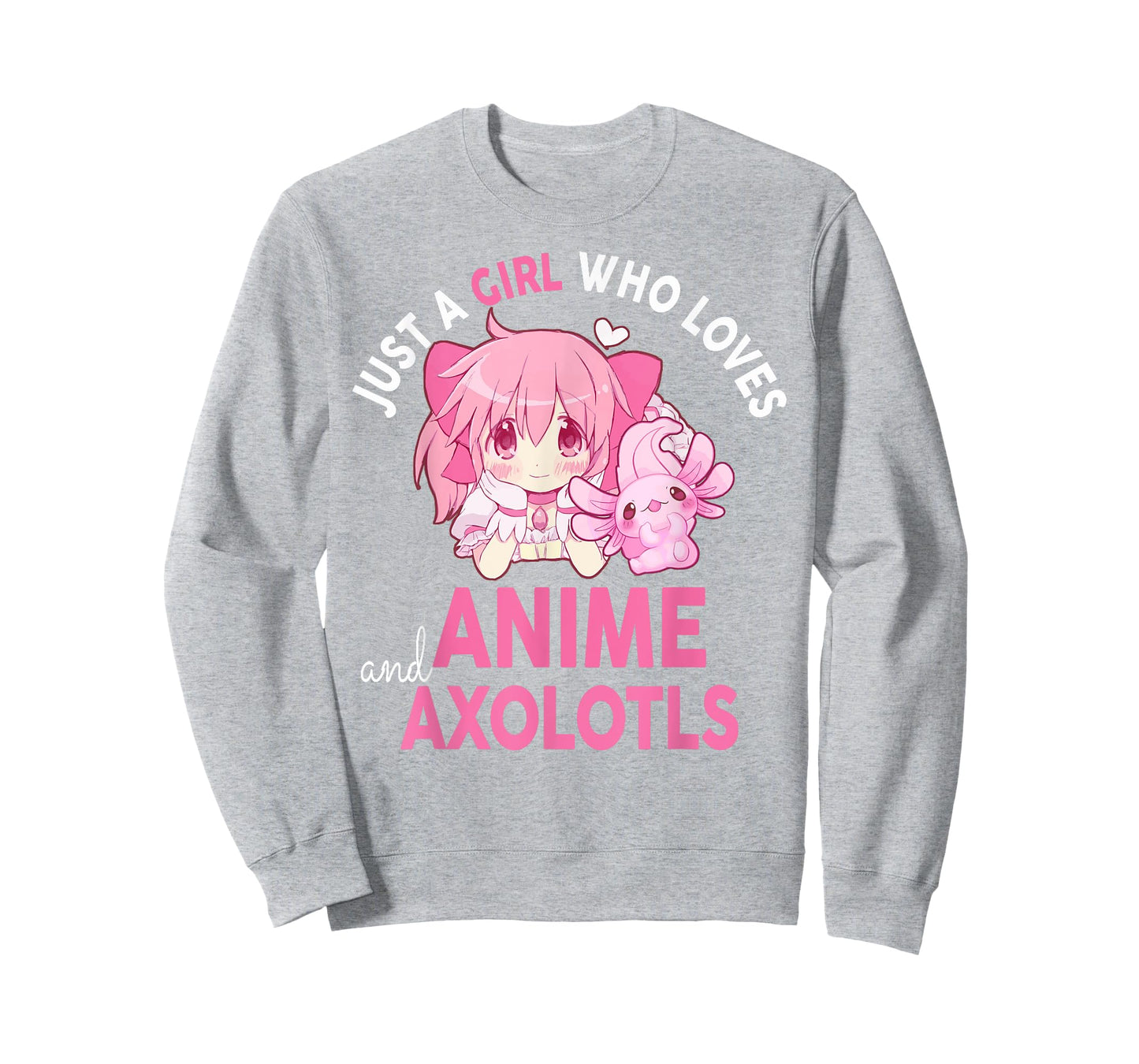 Girl Who Loves Anime Axolotls Cute Kawaii Teen Girls Kids T-Shirt