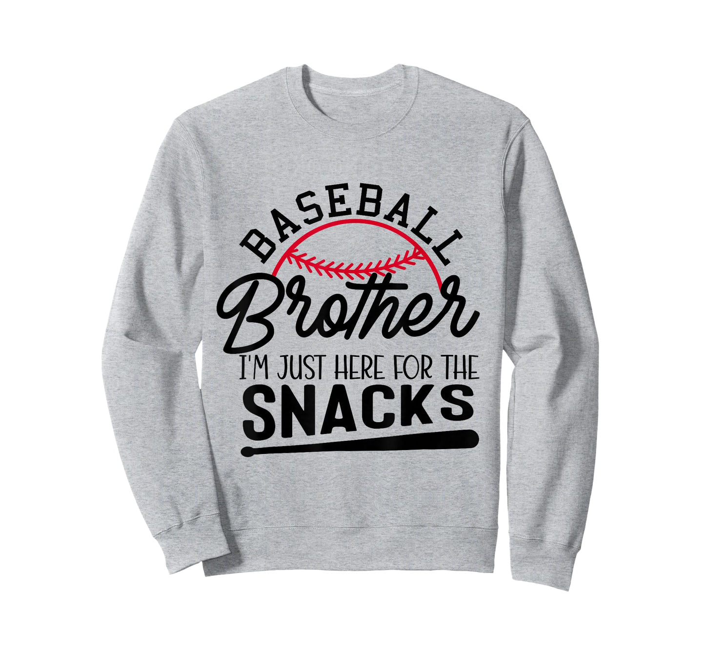 Baseball Brother I'm Just Here for the Snacks Funny Baseball T-Shirt