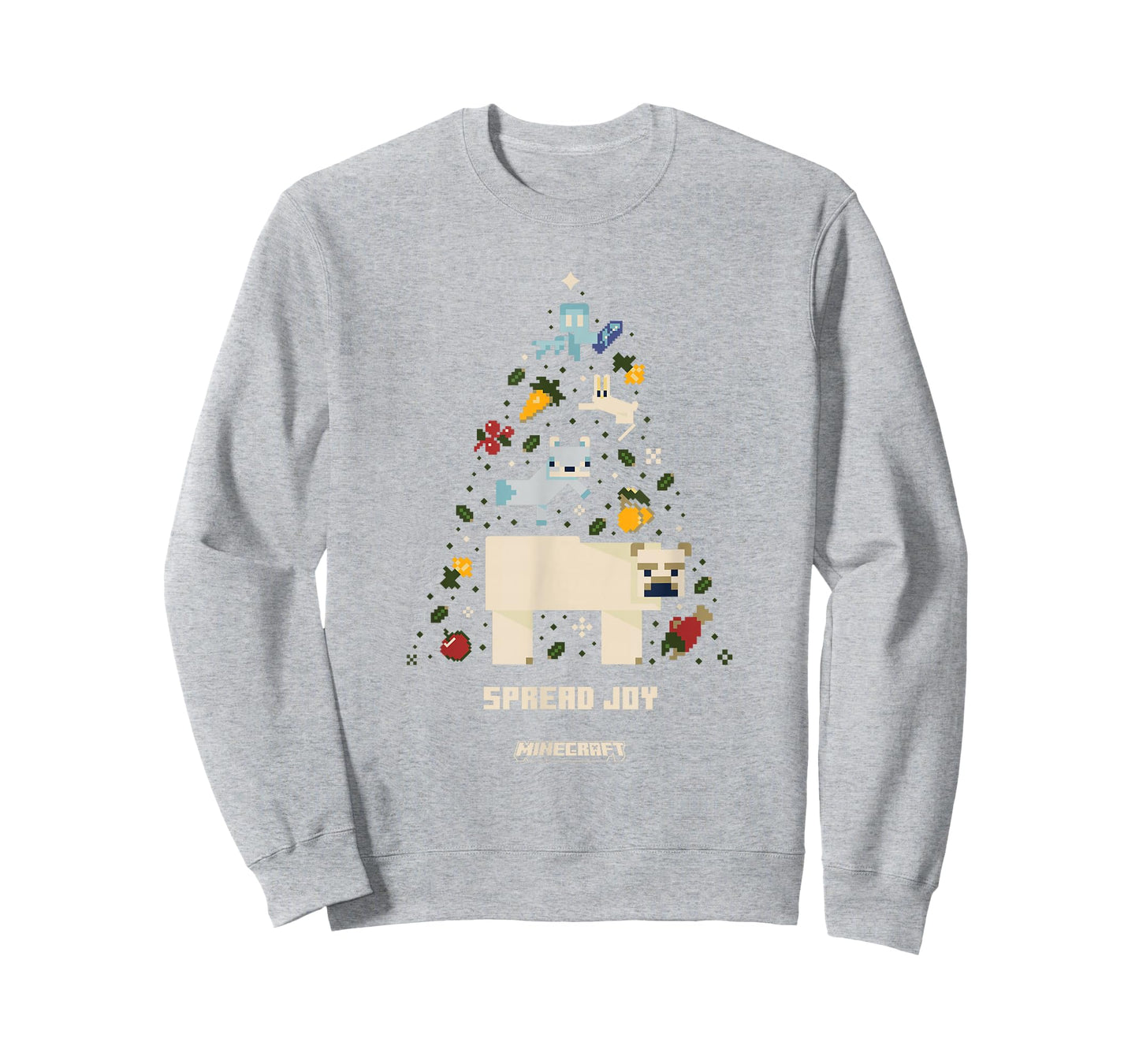 Minecraft Christmas Spread Joy Xmas Tree Group Shot T-Shirt