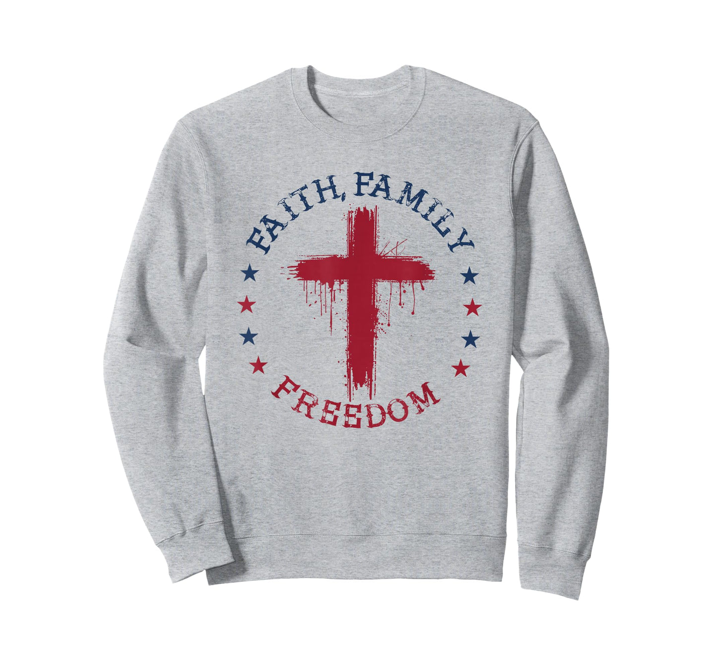 Faith Family Freedom American Flag Patriot USA Christian T-Shirt