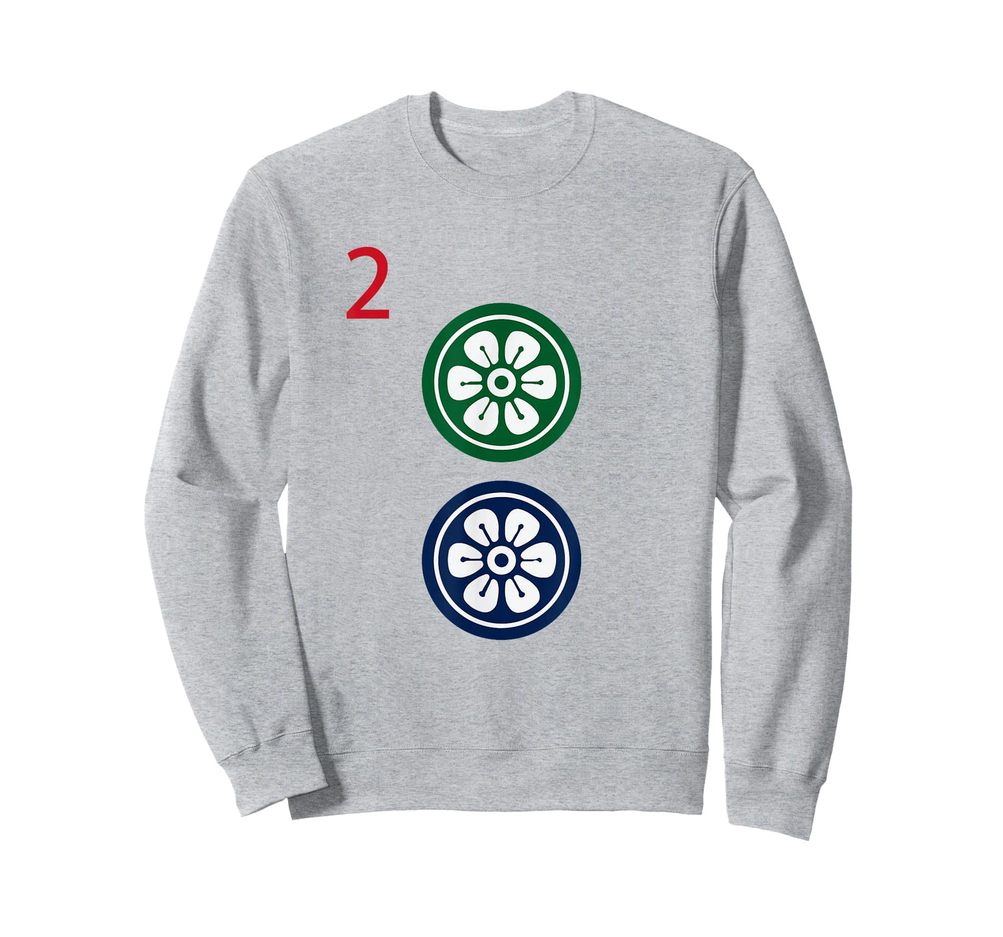Chinese Mah Jong Dots Pinzu Two Tile Mahjong Costume T-Shirt