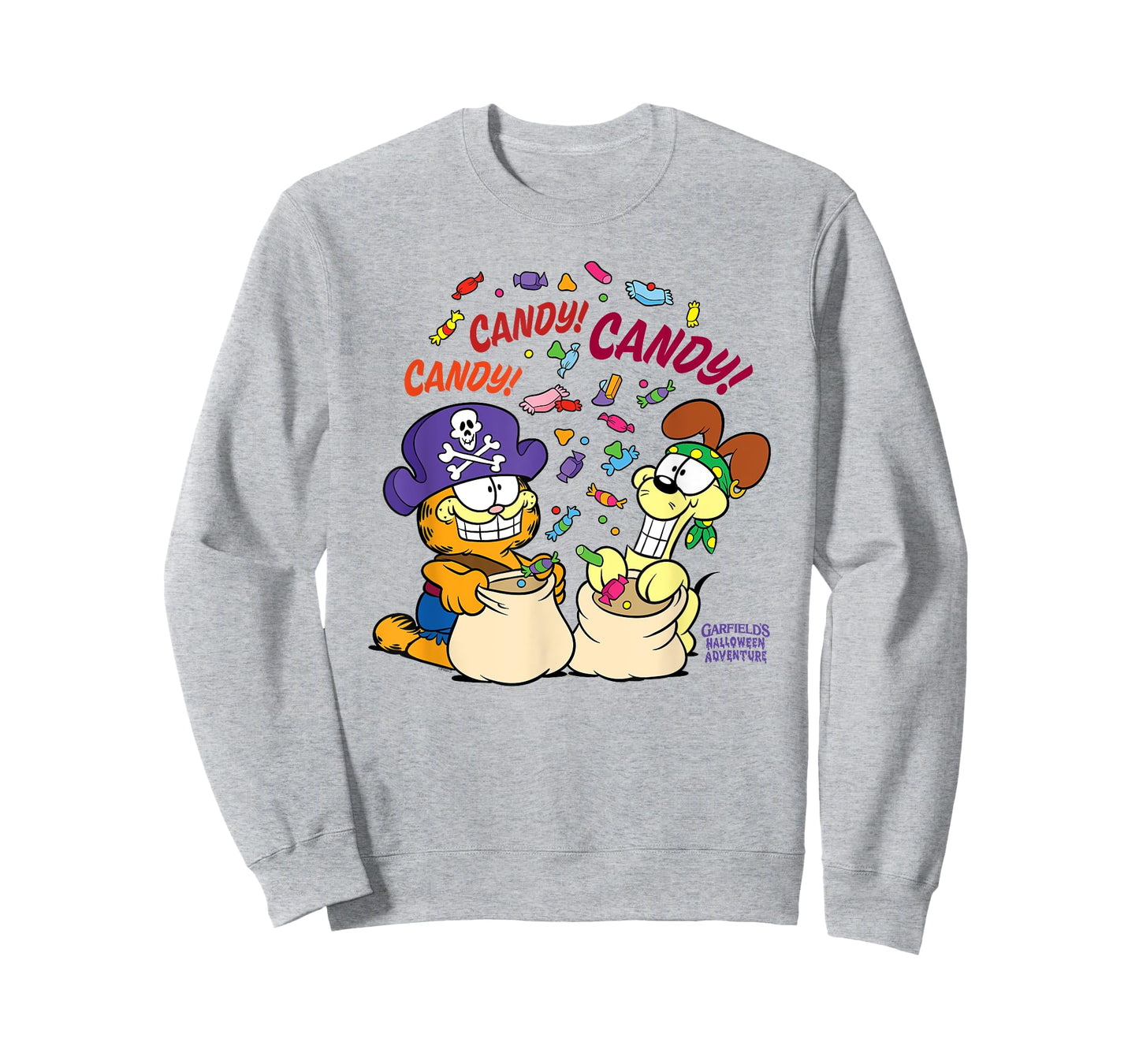 Garfield Candy! Candy! Candy! Halloween Cartoon Cat T-Shirt