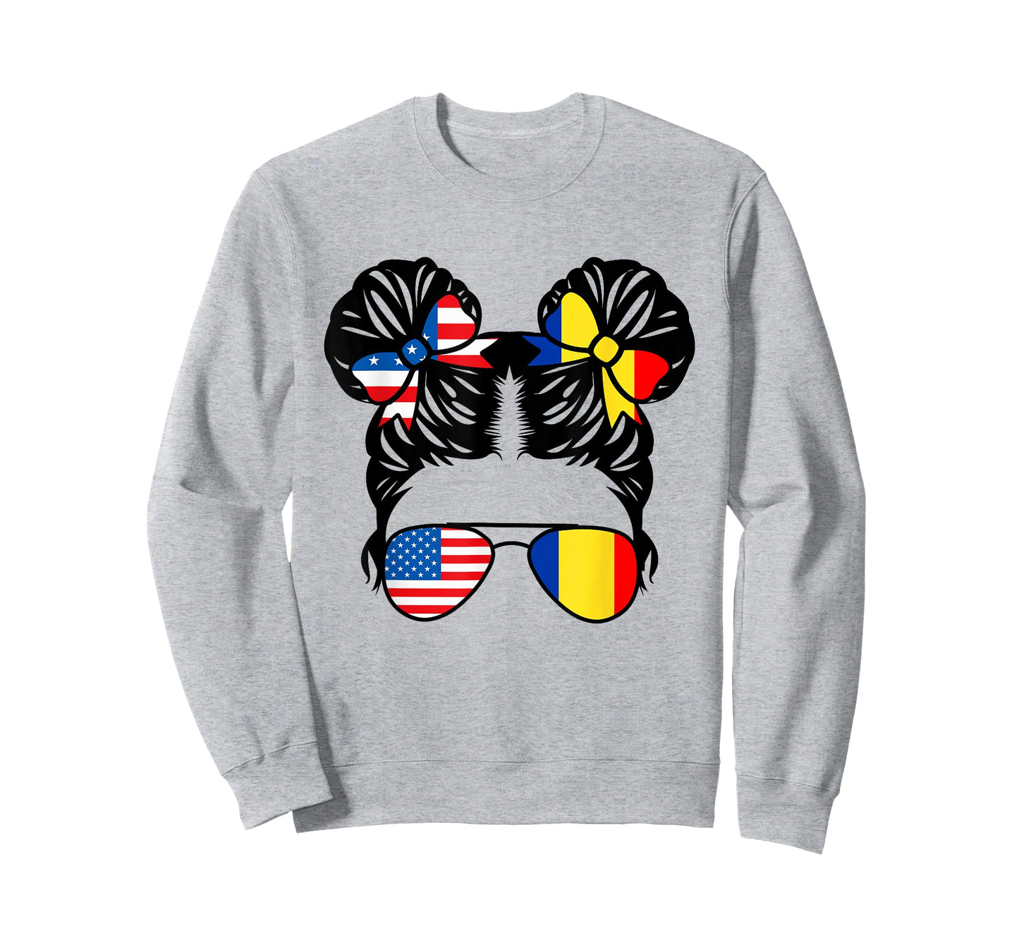 Half American Half Romanian Girl USA Romania Flag Patriot T-Shirt