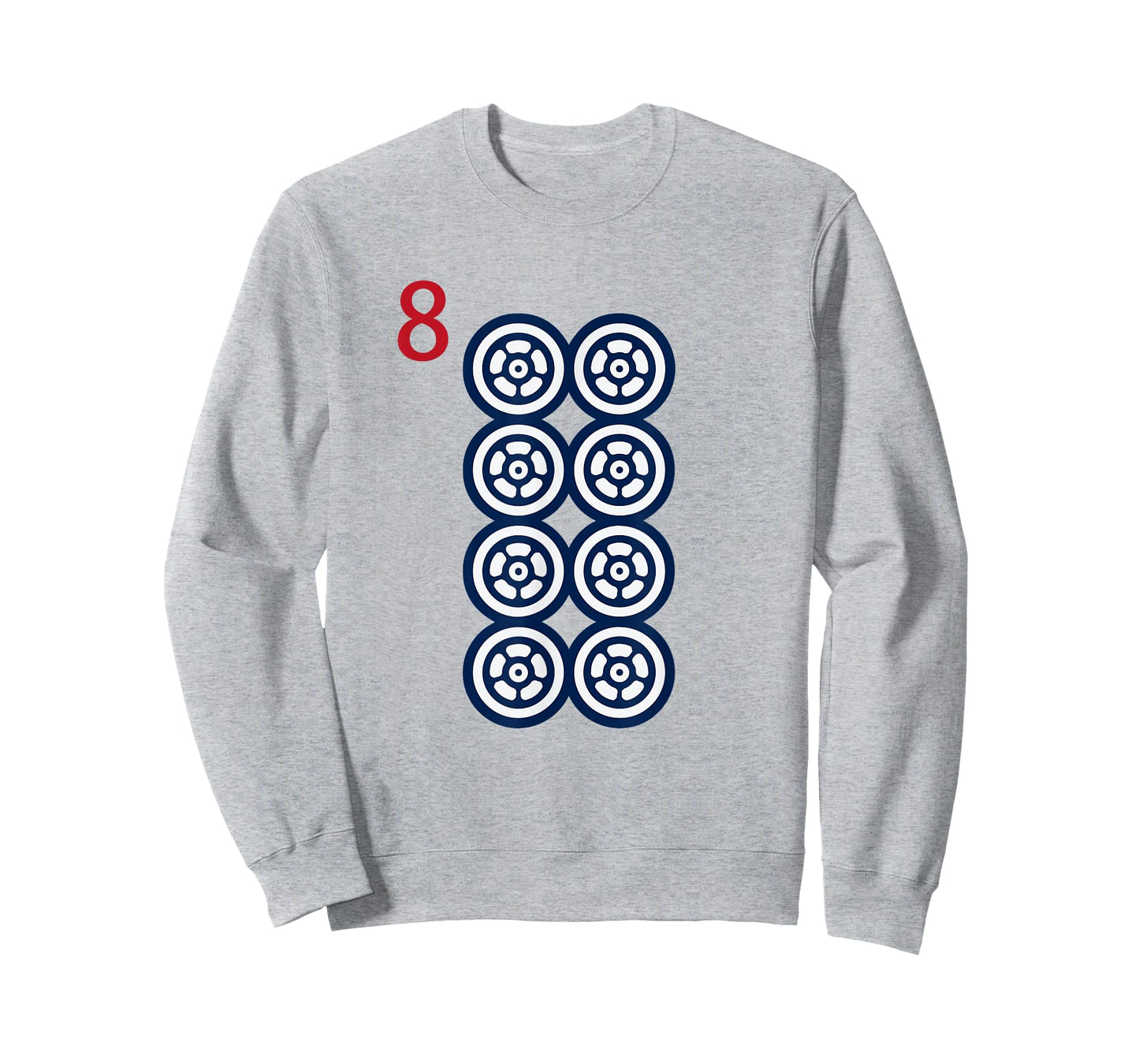Chinese Mah Jong Dots Pinzu Eight Tile Mahjong Costume T-Shirt