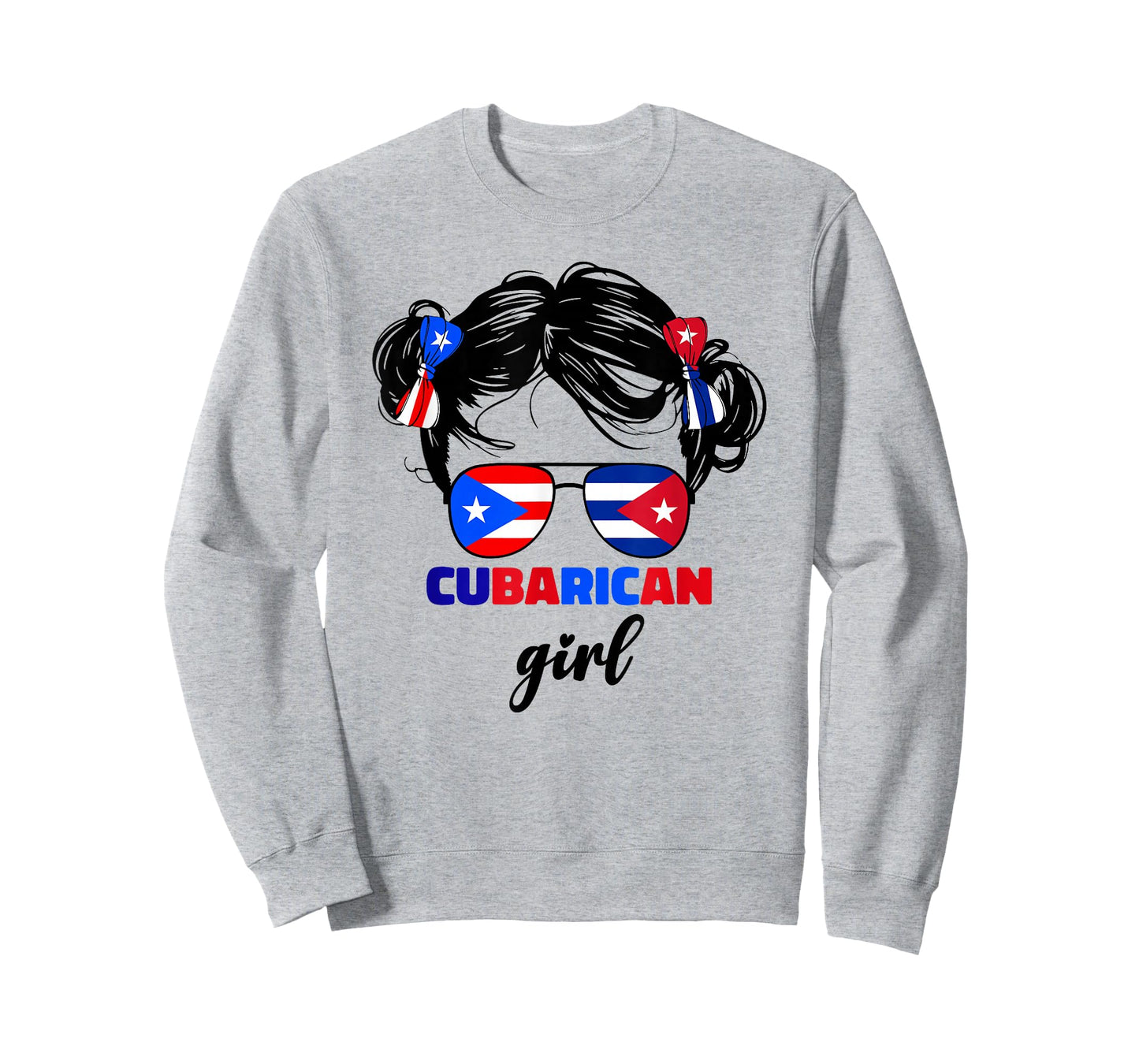 Half Cuban And Puerto Rican Rico Cuba Cubarican Kids Girl T-Shirt