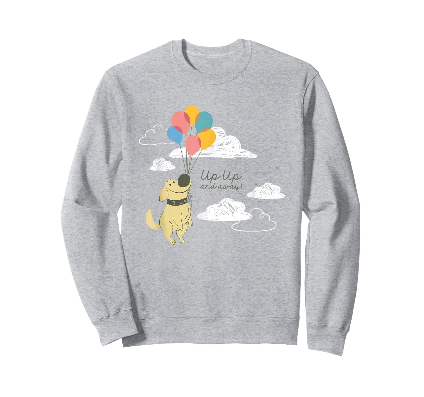 Disney Pixar Up Cute Dug Up Up and Away! Big Chest Logo T-Shirt
