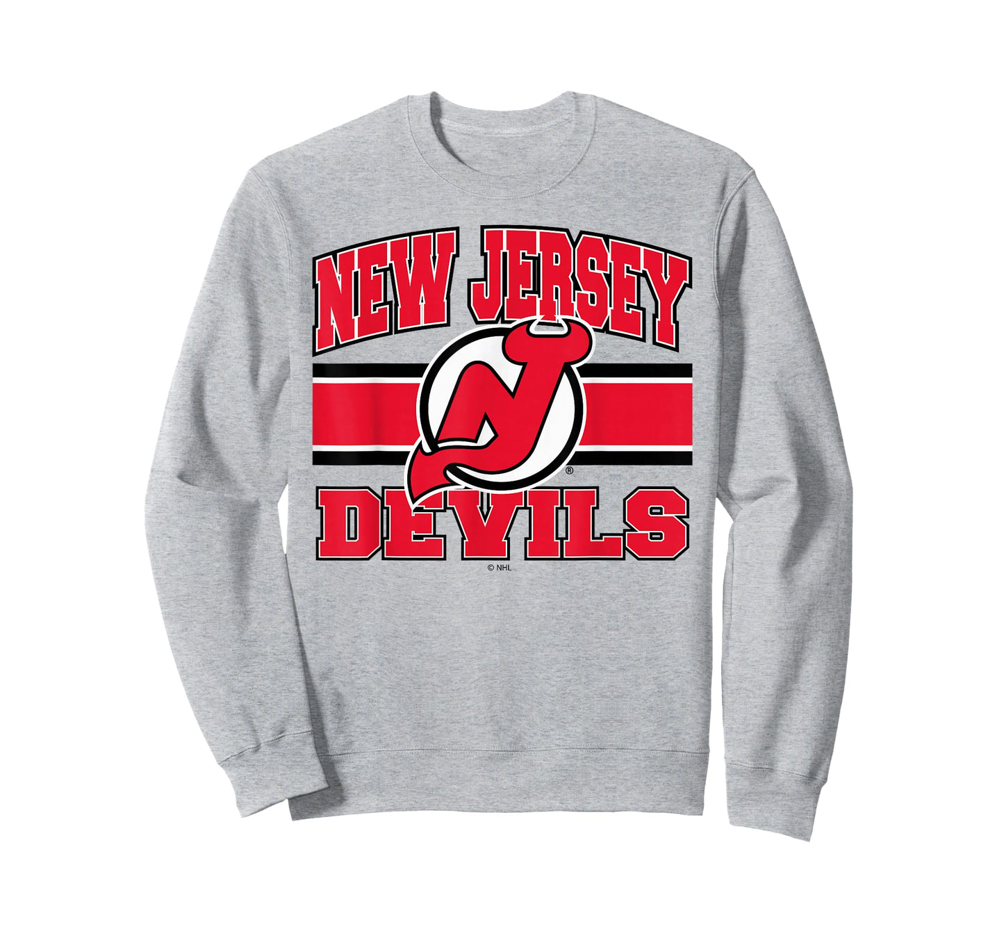 New Jersey Devils Stripe Gray Officially Licensed T-Shirt