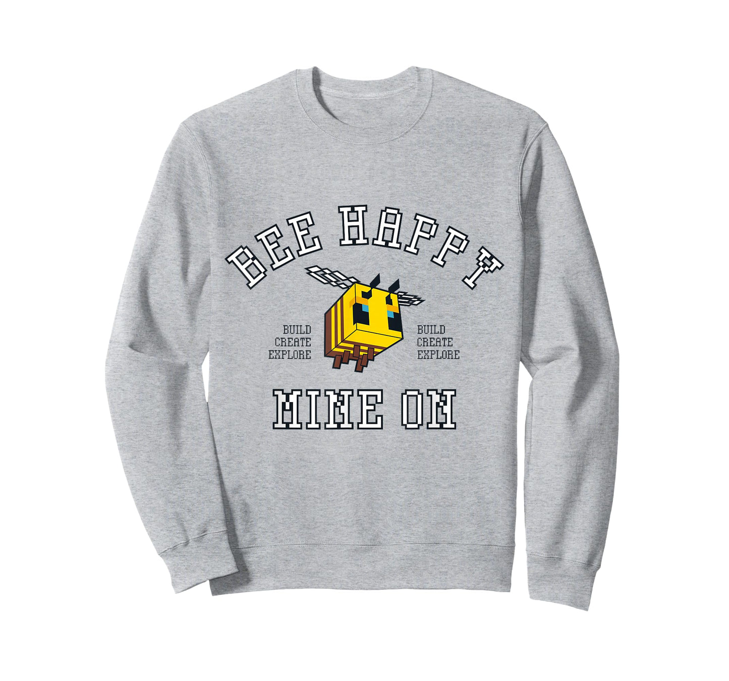 Minecraft Bee Happy Mine On Build Create Explore T-Shirt