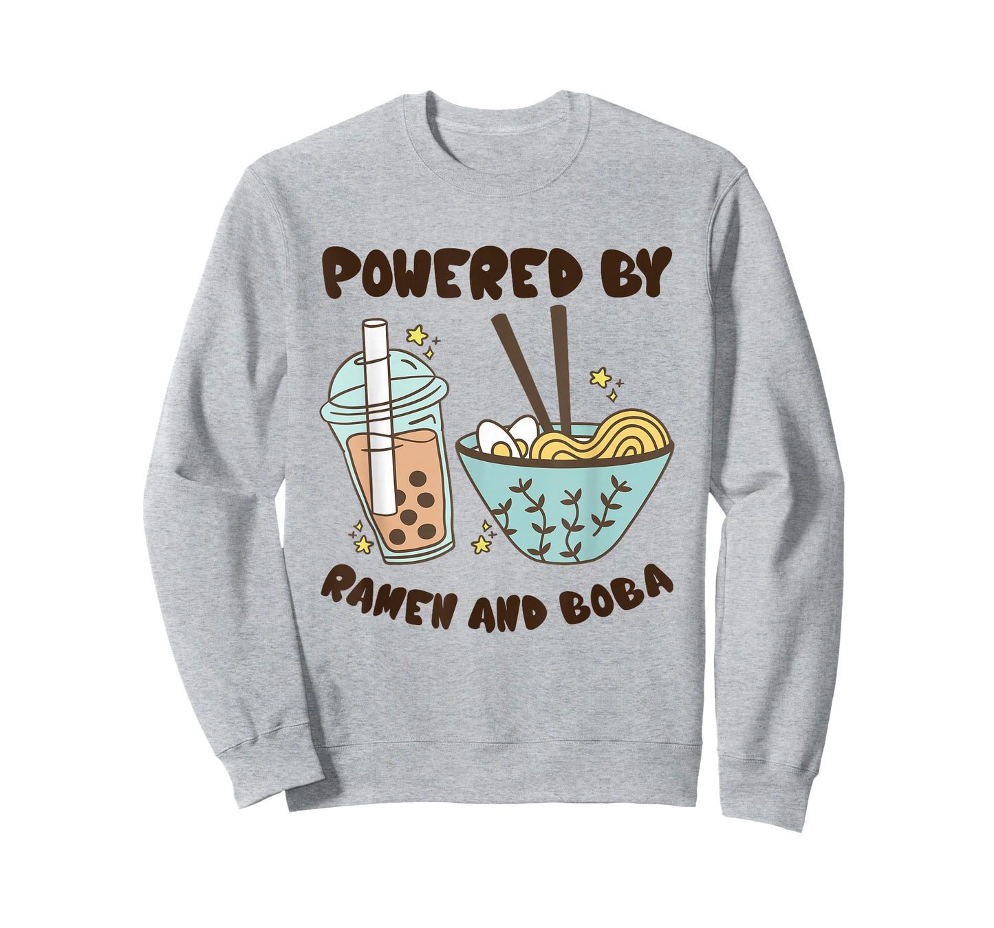 Powered By Ramen And Boba Tea Japanese Food Anime T-Shirt