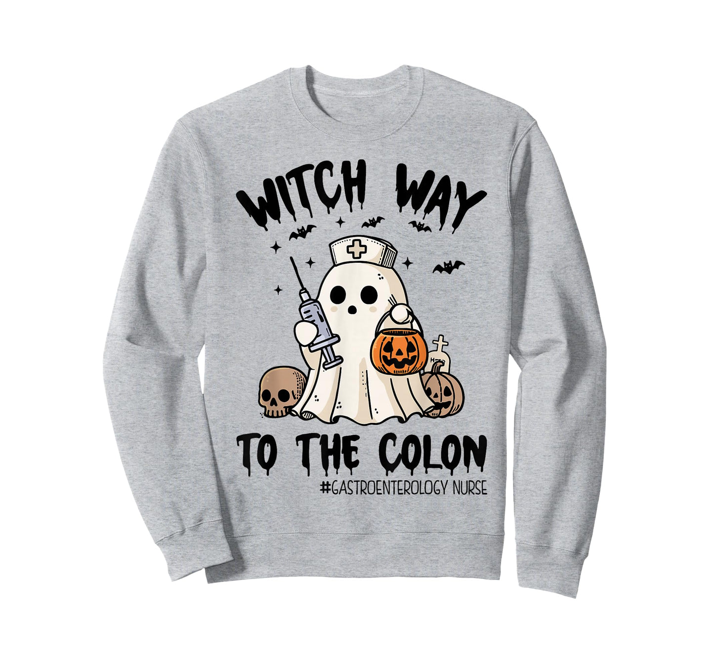 Gastroenterology Nurse Halloween Endo Nurse Ghost Endoscopy T-Shirt