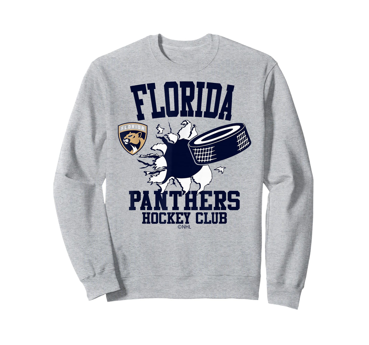 Florida Panthers Hockey Puck Burst Red Officially Licensed T-Shirt