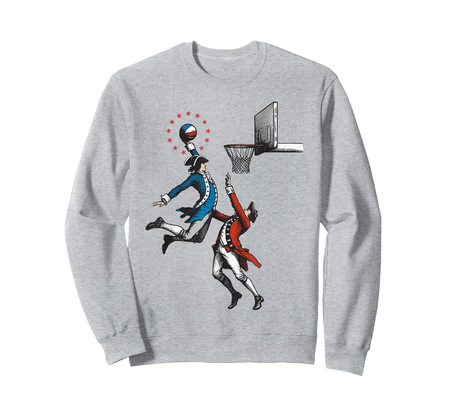 Funny 4th of July - Patriotic Slam Dunk - Vintage Basketball T-Shirt