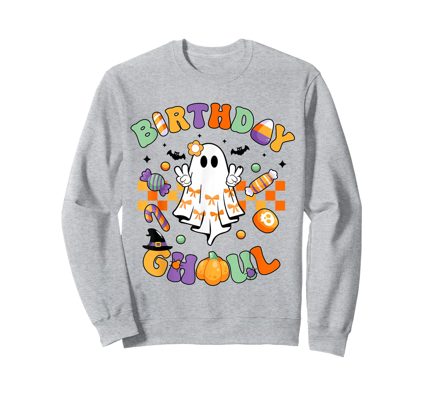 Birthday Ghoul Retro Groovy Boo Ghost Halloween Birthday T-Shirt