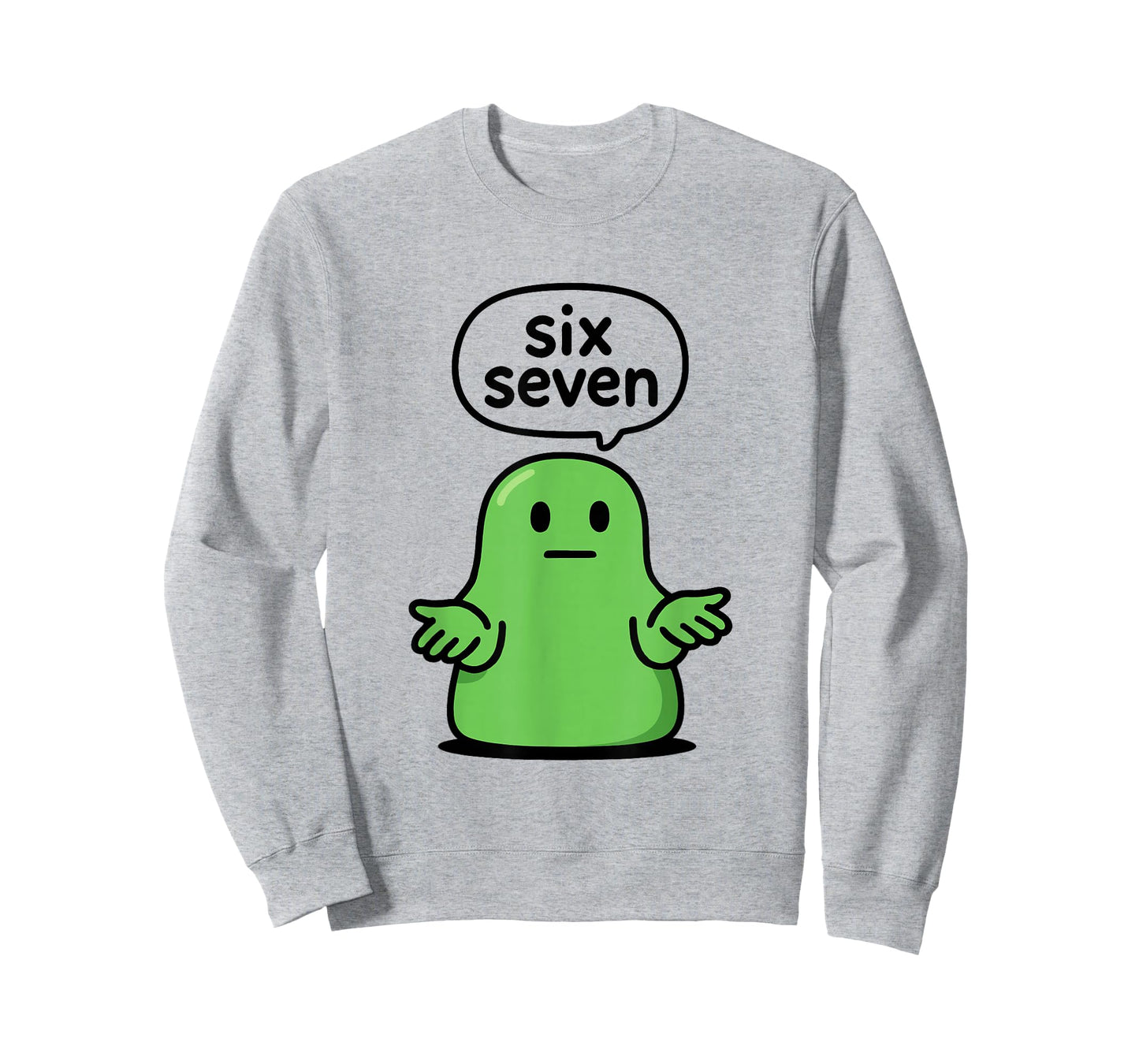 67 Six Seven 6-7 Green Blob Slime - Funny Kids Brainrot Meme T-Shirt