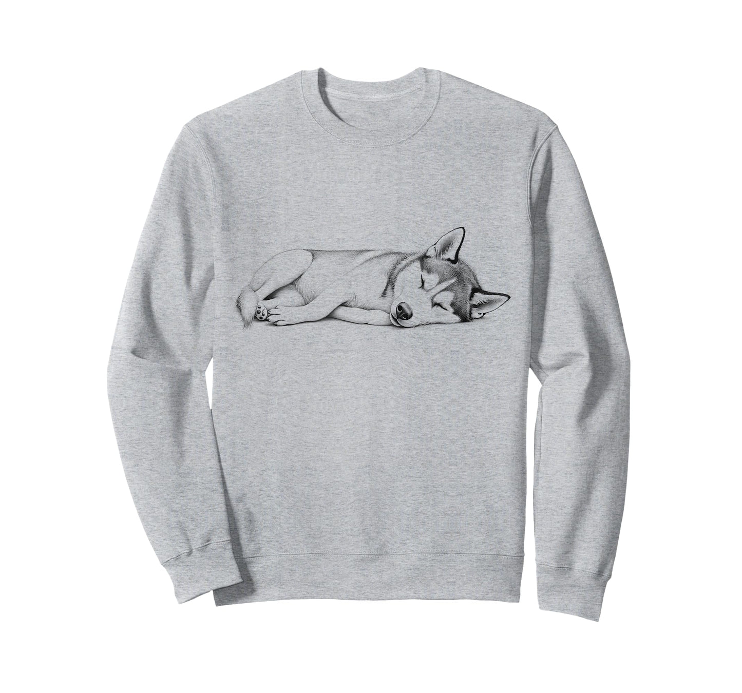 Siberian Husky Sleeping Dog Design Idea T-Shirt