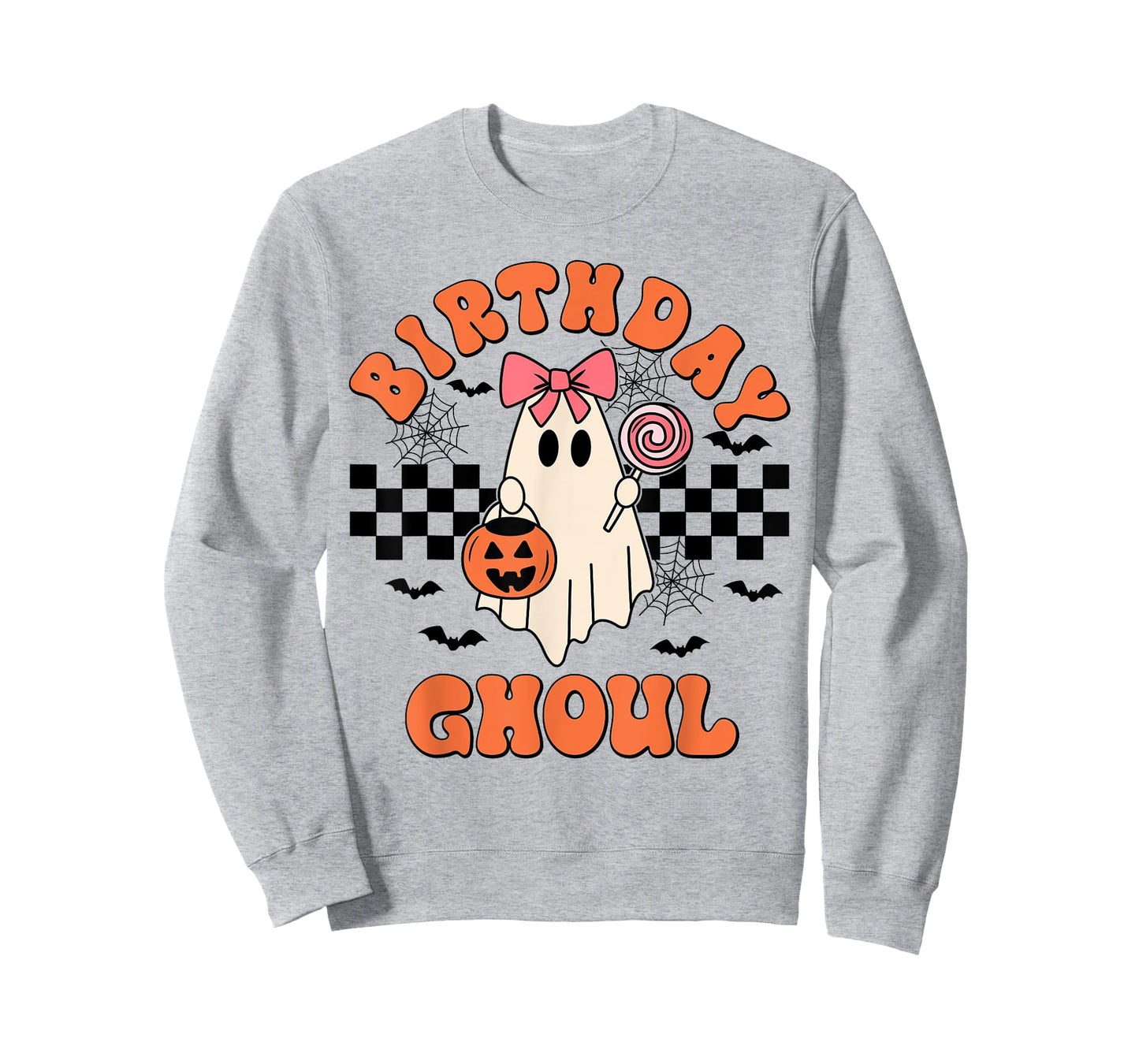 Birthday Ghoul Spooky Season Groovy Halloween Girls Kids T-Shirt
