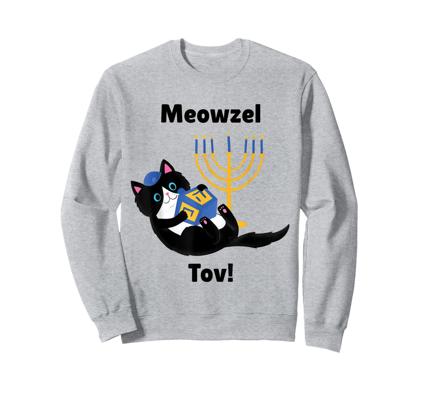 MeowzeL Tov | Hanukkah Cat T-Shirt for Men Women Girls Kids