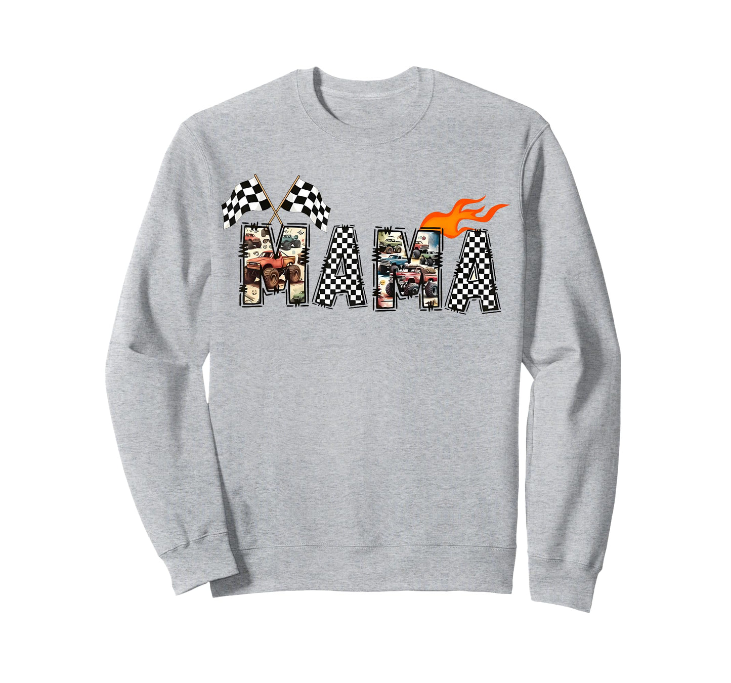 Mama Retro Monster Truck Family Crew Birthday Matching T-Shirt