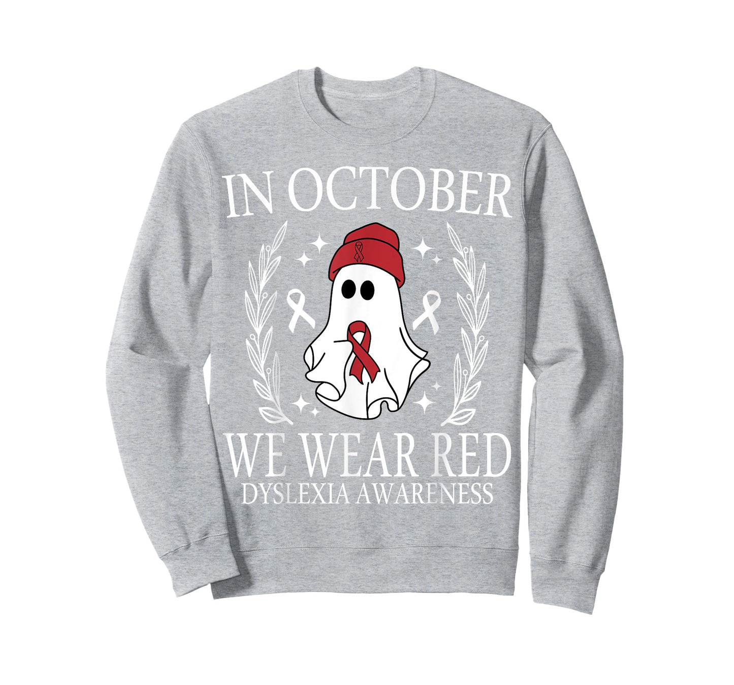 In October We Wear Red Dyslexia Awareness Student Teacher T-Shirt