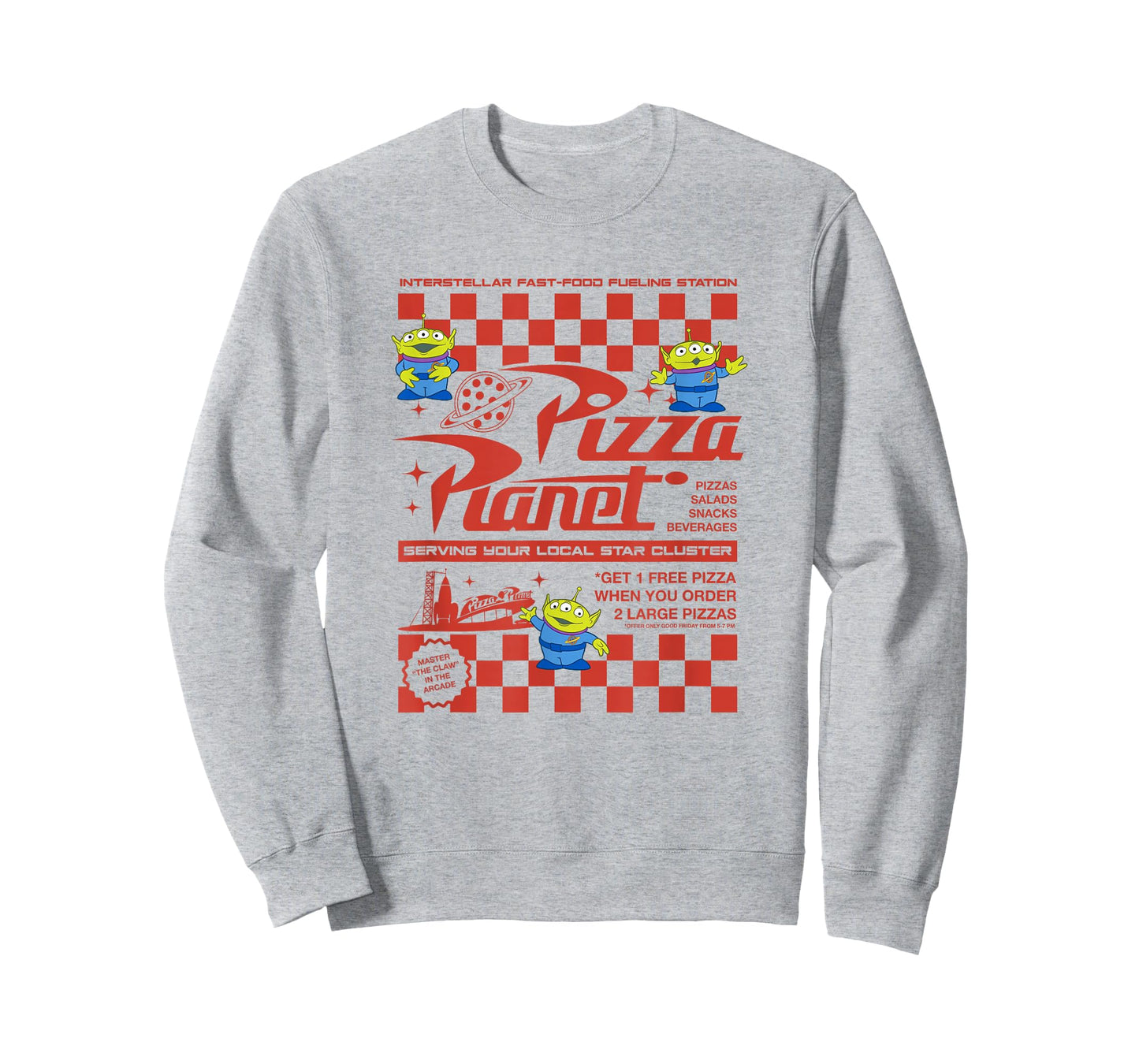 Disney Pixar Toy Story Pizza Planet Iconic Retro Flyer Logo T-Shirt